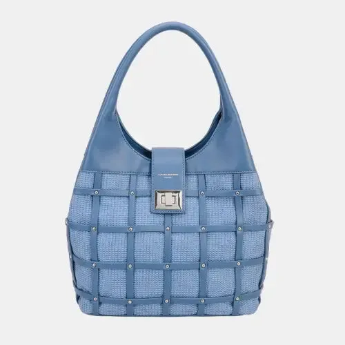 Rivet Blue Hobo Handbag