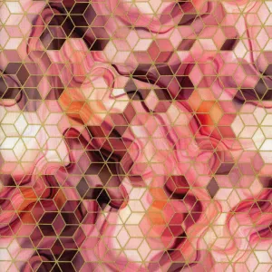 Robert Kaufman Lara Skinner Golden Vibes Strawberry