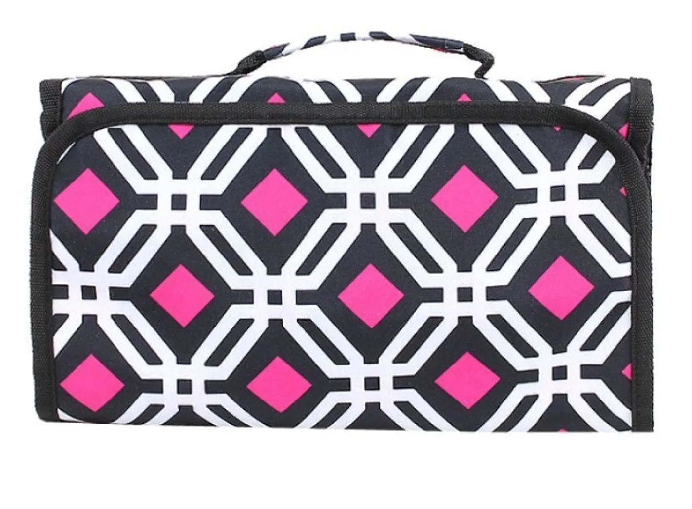 Roll Up Cosmetic Bag - Black Diamond