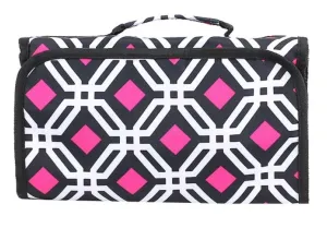 Roll Up Cosmetic Bag - Black Diamond