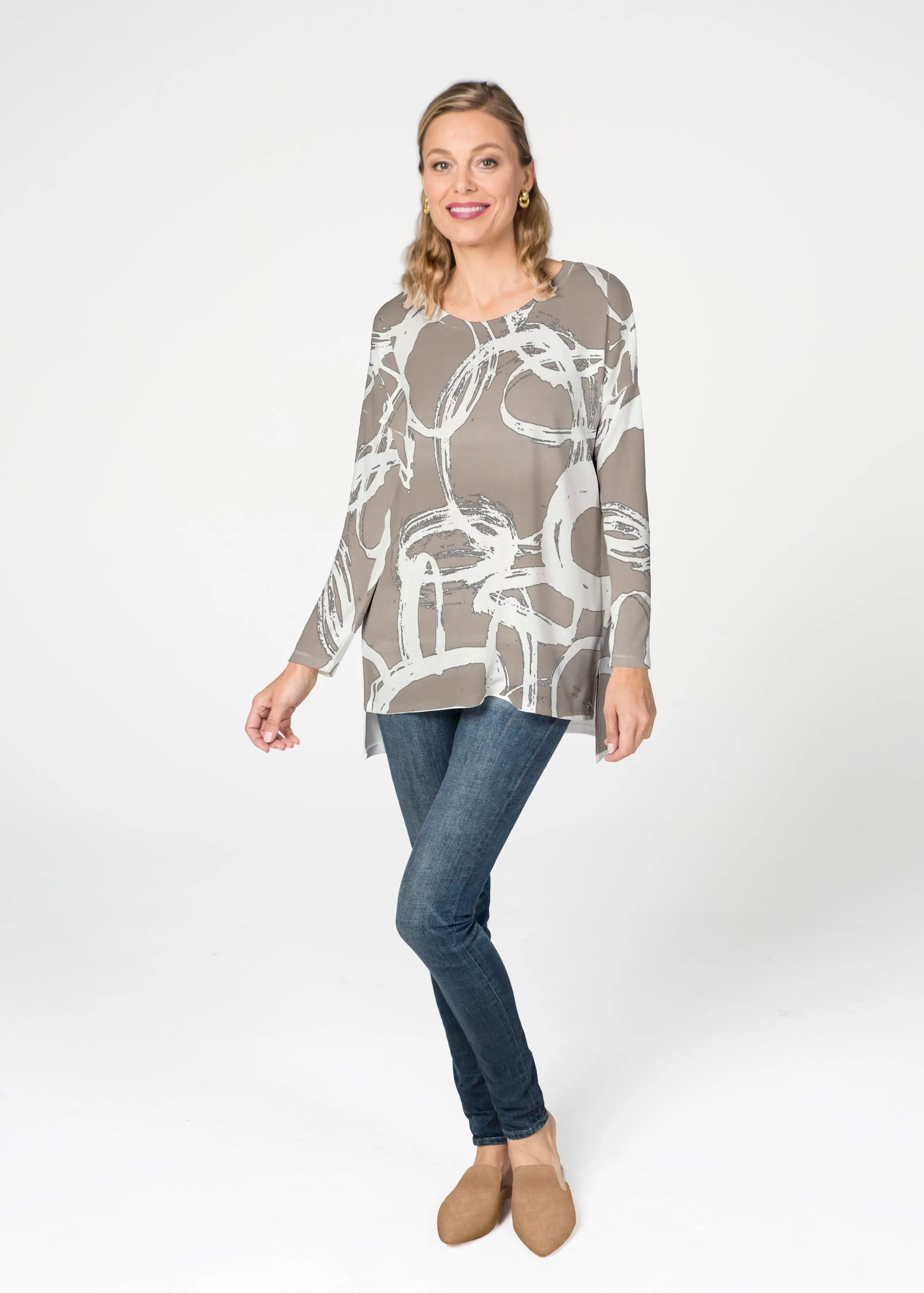 Round About (16261) ~ Slouchy Butterknit Top
