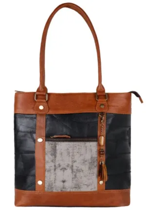 Sage Leather Tote