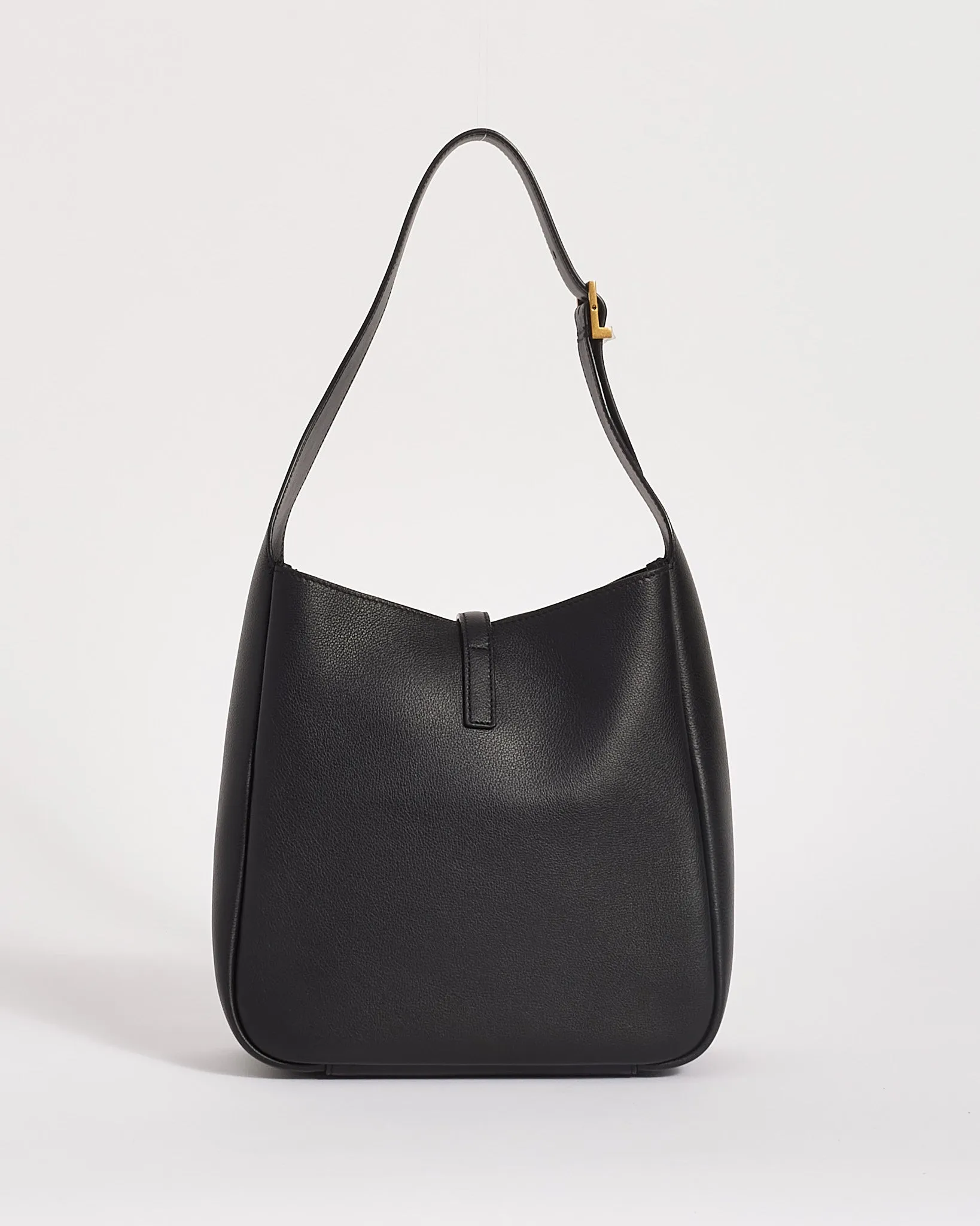 Saint Laurent Black Leather 5 à 7 Small Cassandra Hobo Bag