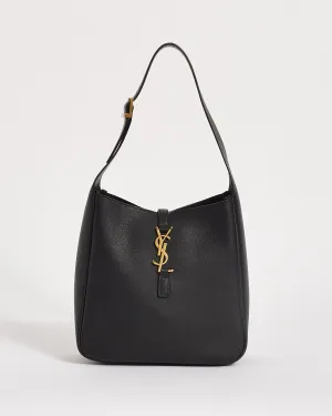 Saint Laurent Black Leather 5 à 7 Small Cassandra Hobo Bag