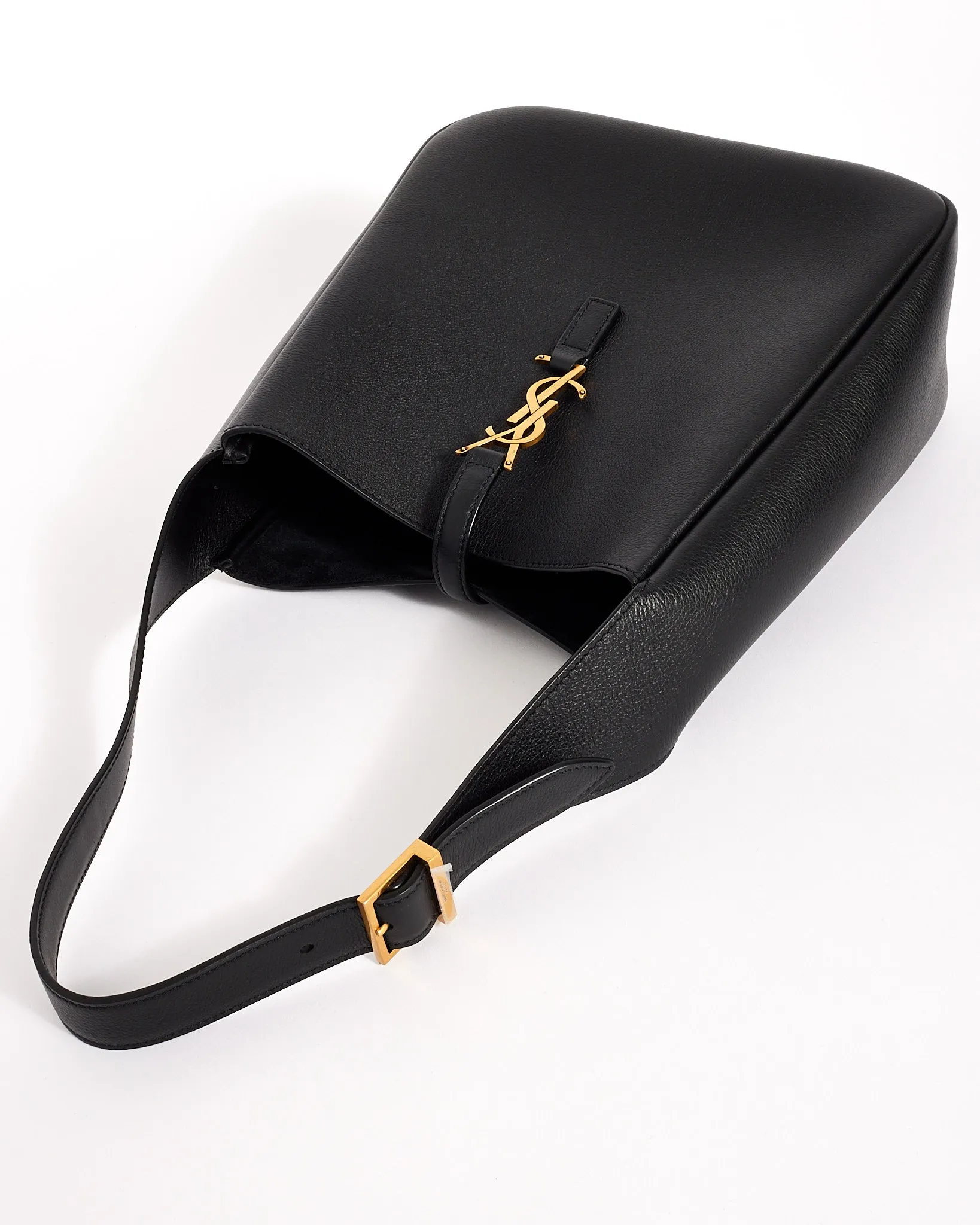 Saint Laurent Black Leather 5 à 7 Small Cassandra Hobo Bag