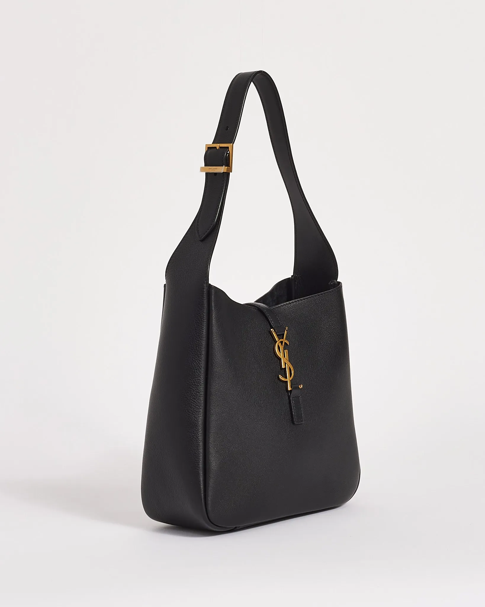 Saint Laurent Black Leather 5 à 7 Small Cassandra Hobo Bag