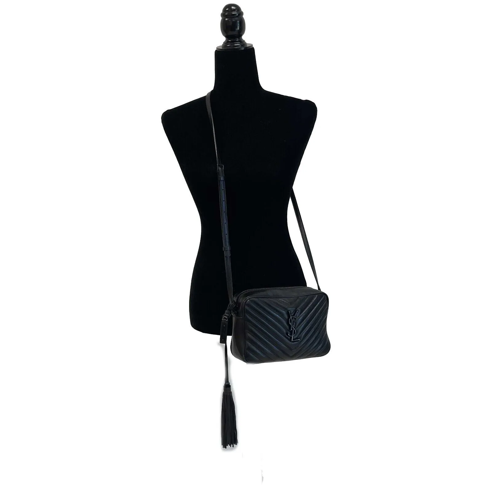 Saint Laurent - YSL - Lou Camera Bag w/ Tassel - Black Crossbody