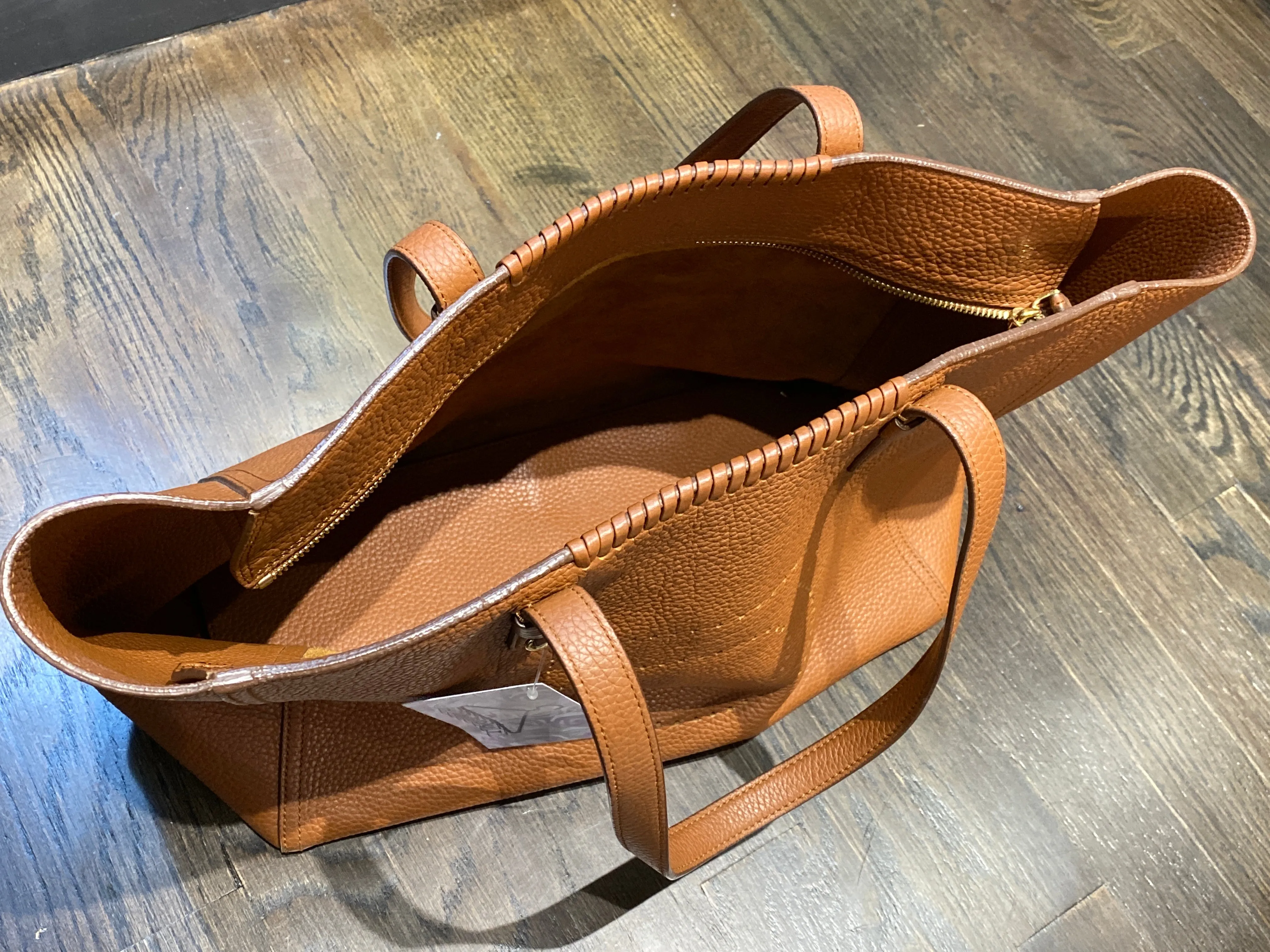 Salvatore Ferragamo Leather Marta Perforated Logo Tote