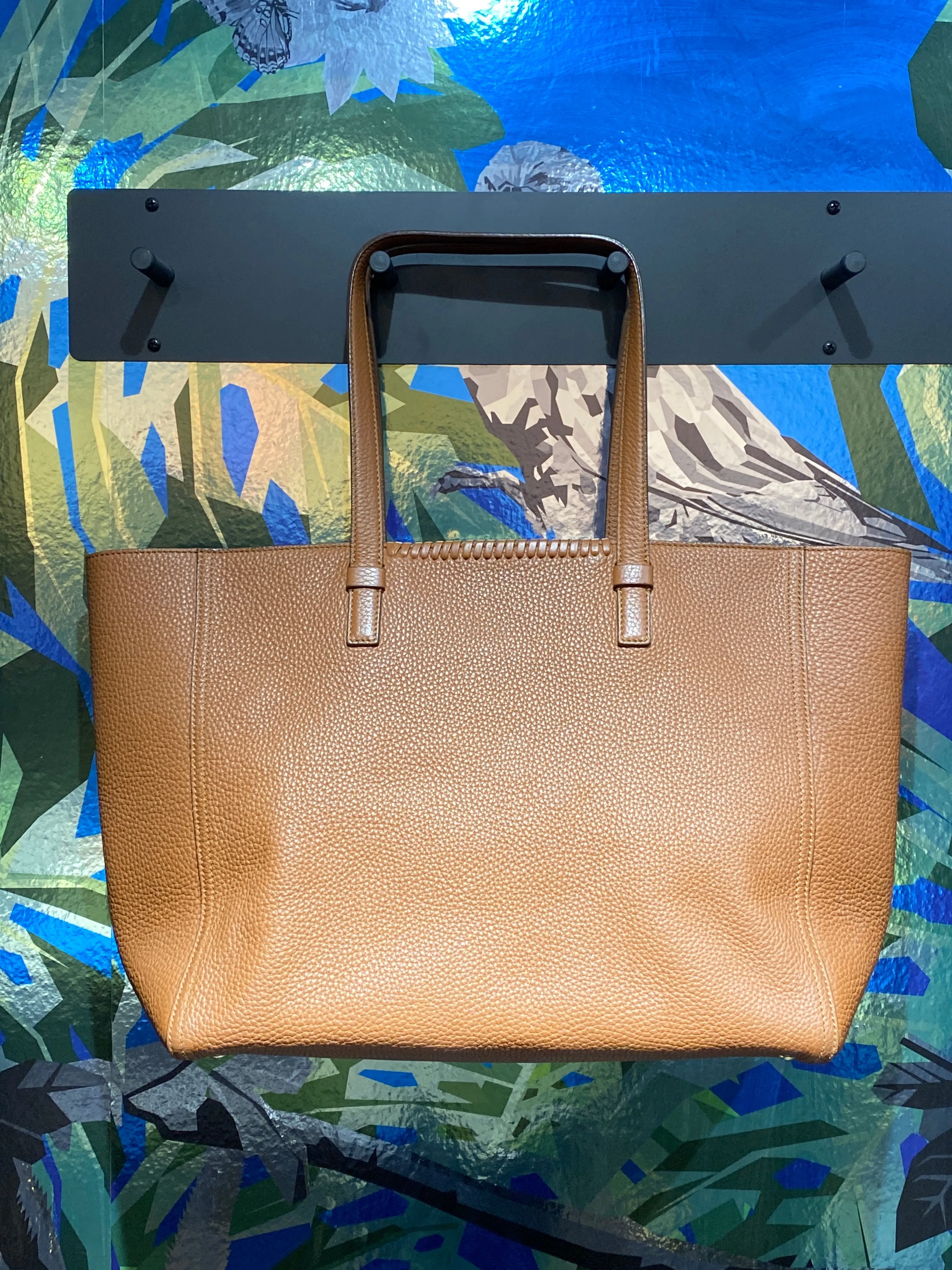 Salvatore Ferragamo Leather Marta Perforated Logo Tote