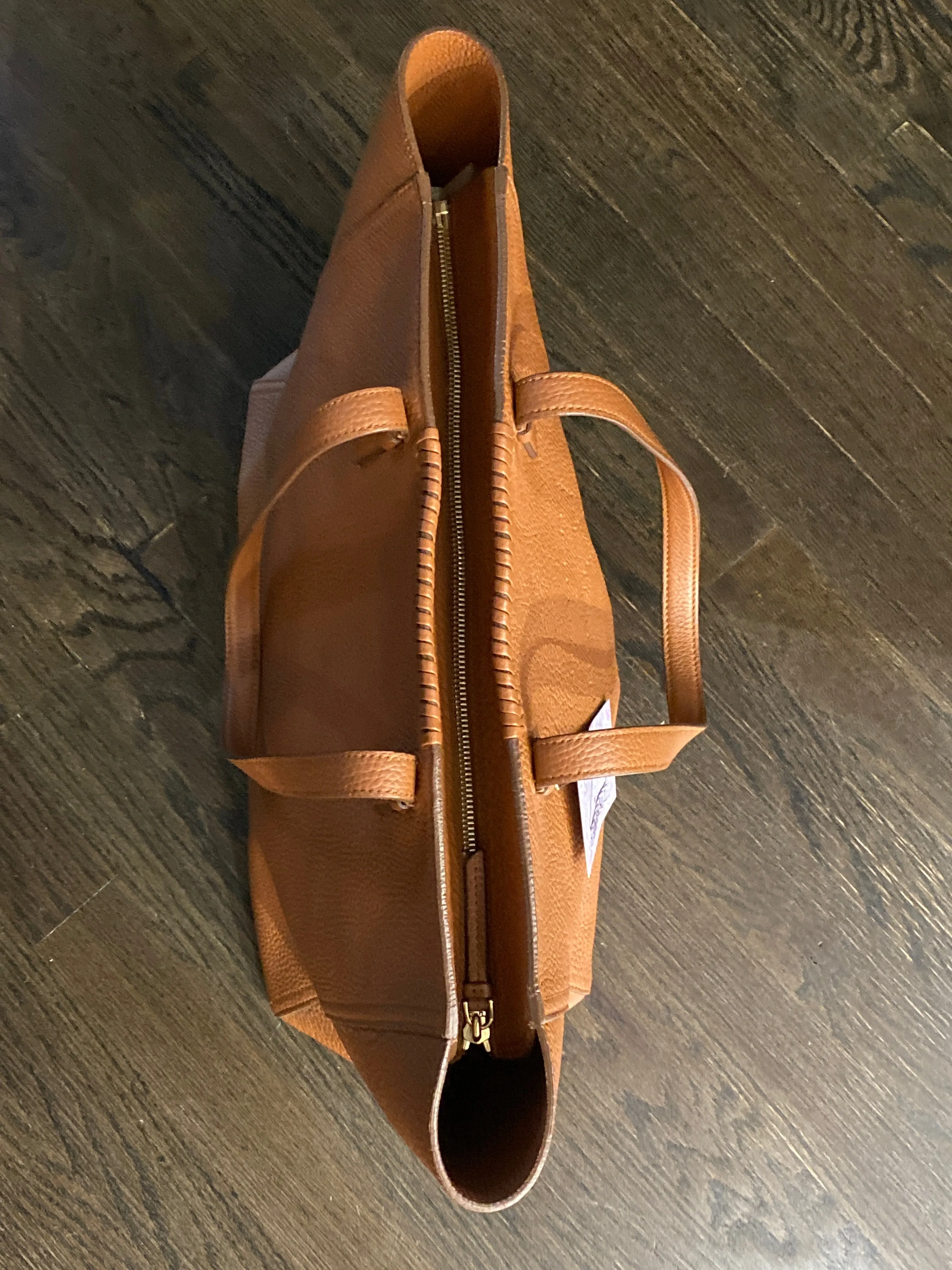 Salvatore Ferragamo Leather Marta Perforated Logo Tote