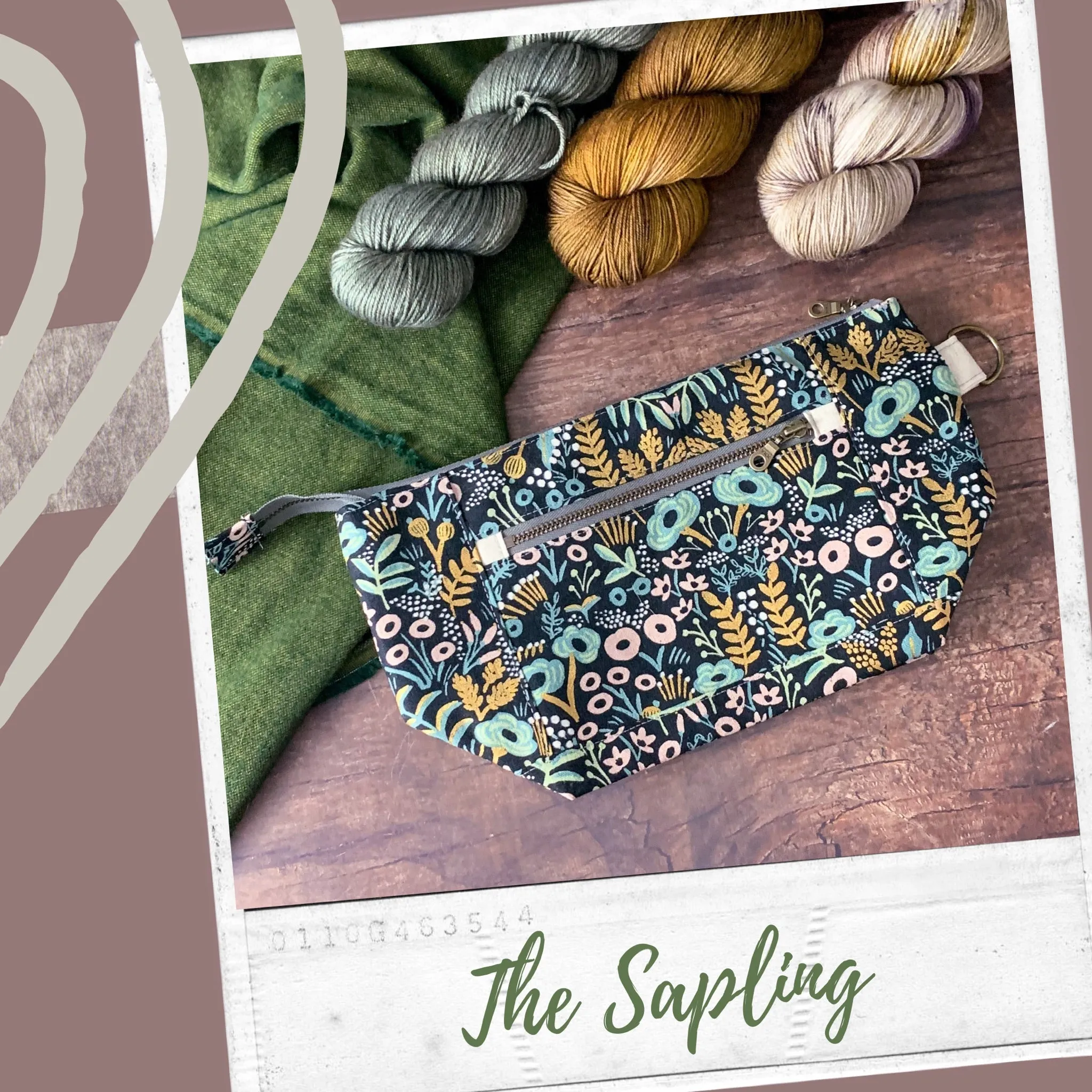 *Scattered Pumpkins*- Signature Zippered Knitting Project Bag