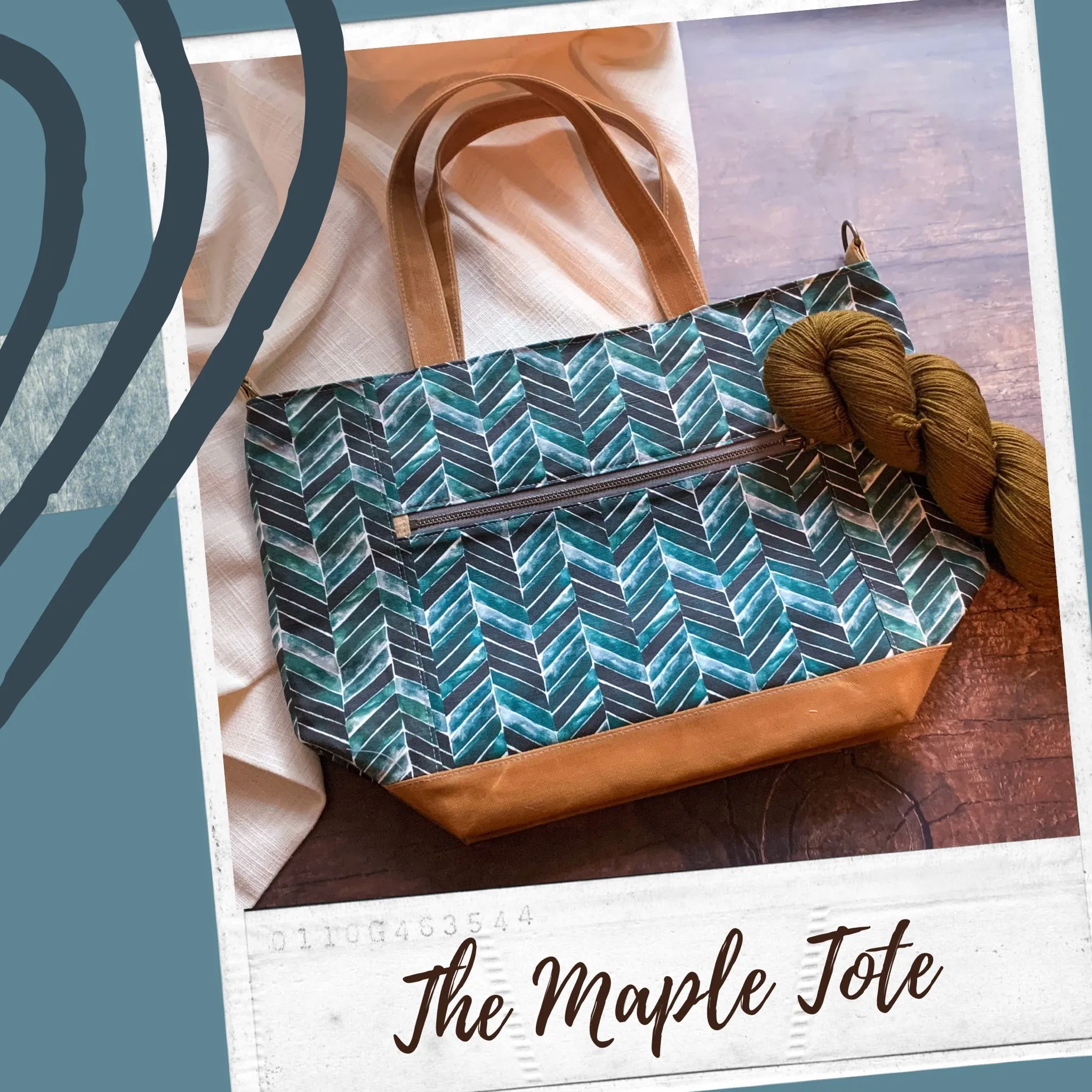 *Scattered Pumpkins*- Signature Zippered Knitting Project Bag
