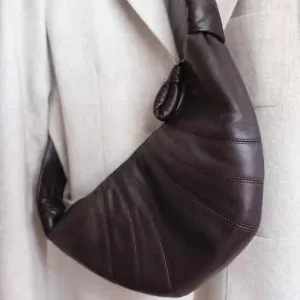 Sheepskin Crossbody Hobo Bag