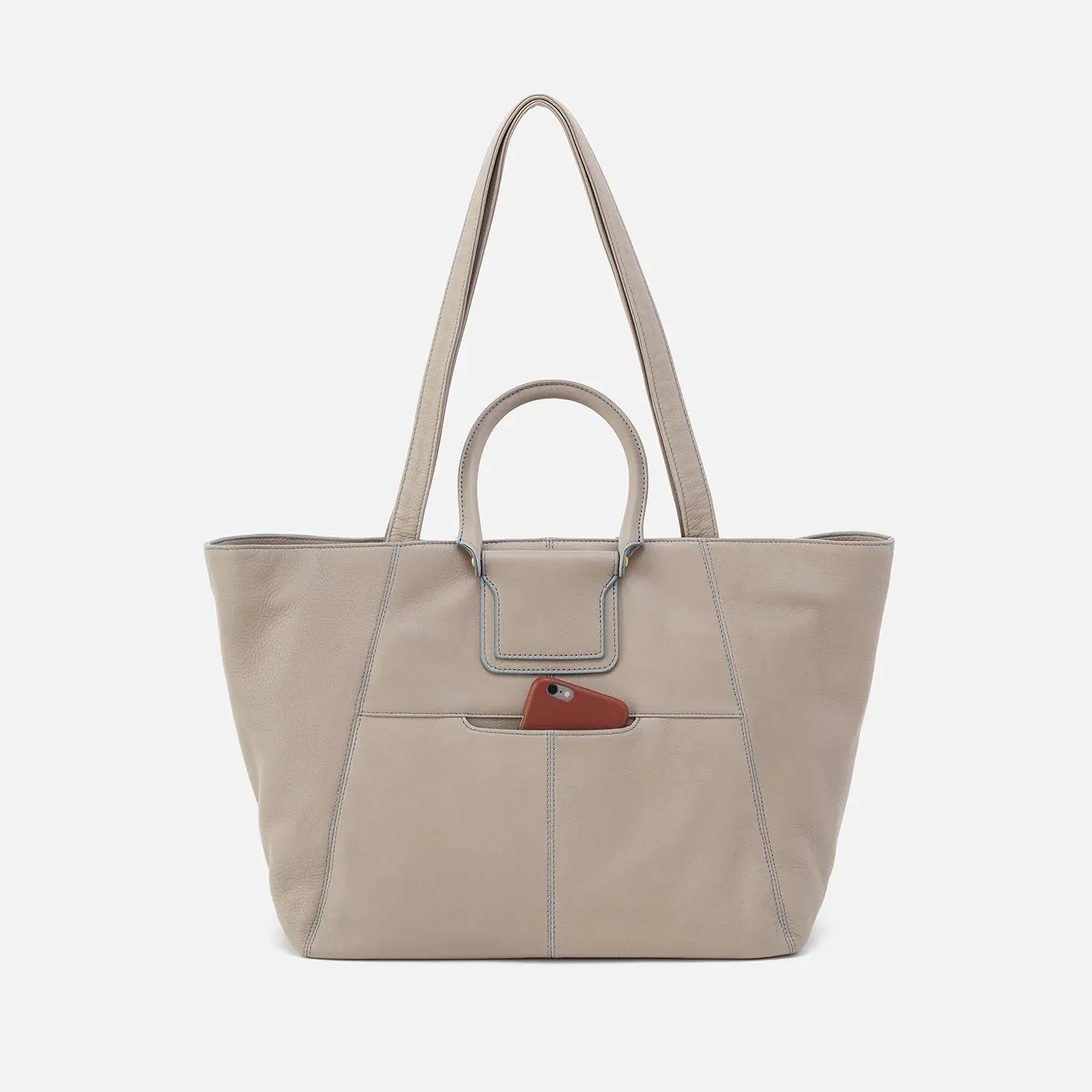 Sheila East/West Tote- Taupe