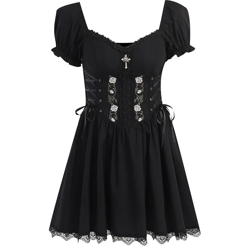 Shoulder-less Slim Corset Dress