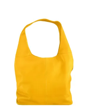 SIGNORIA Yellow Soft Italian Leather Hobo / Shoulder Bag