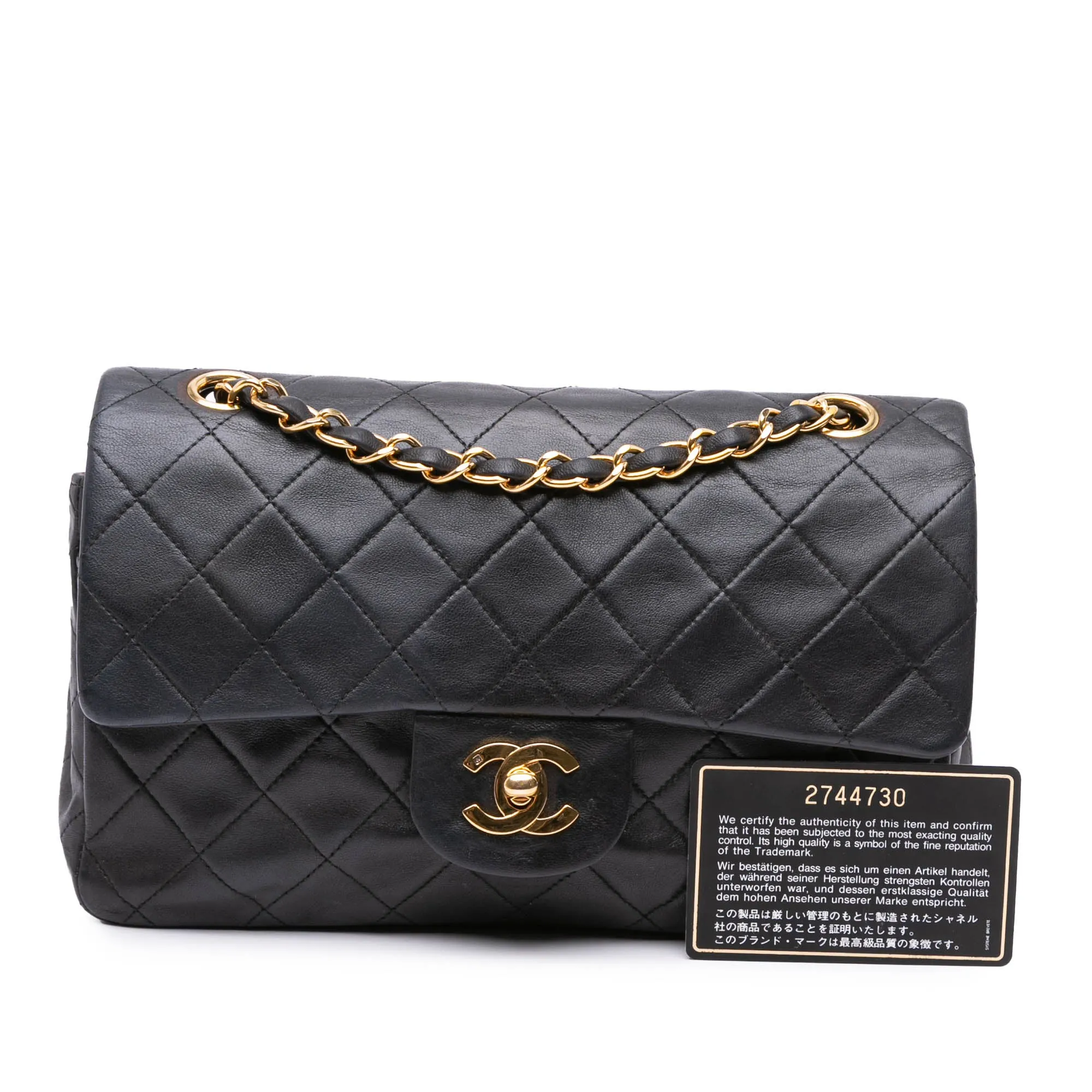 Small Classic Lambskin Double Flap