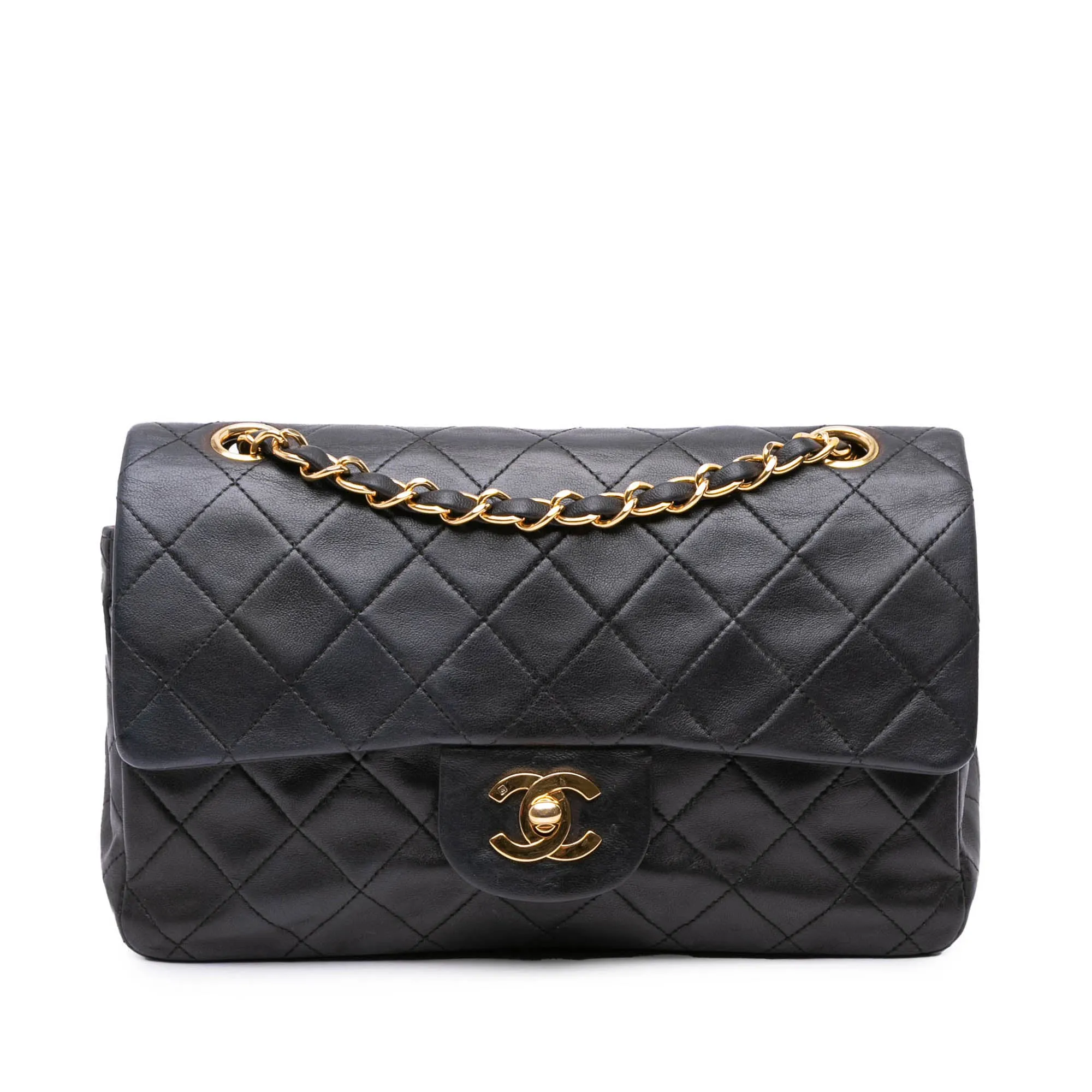 Small Classic Lambskin Double Flap