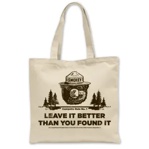 Smokey Bear's Campsite Rule Tote Bag