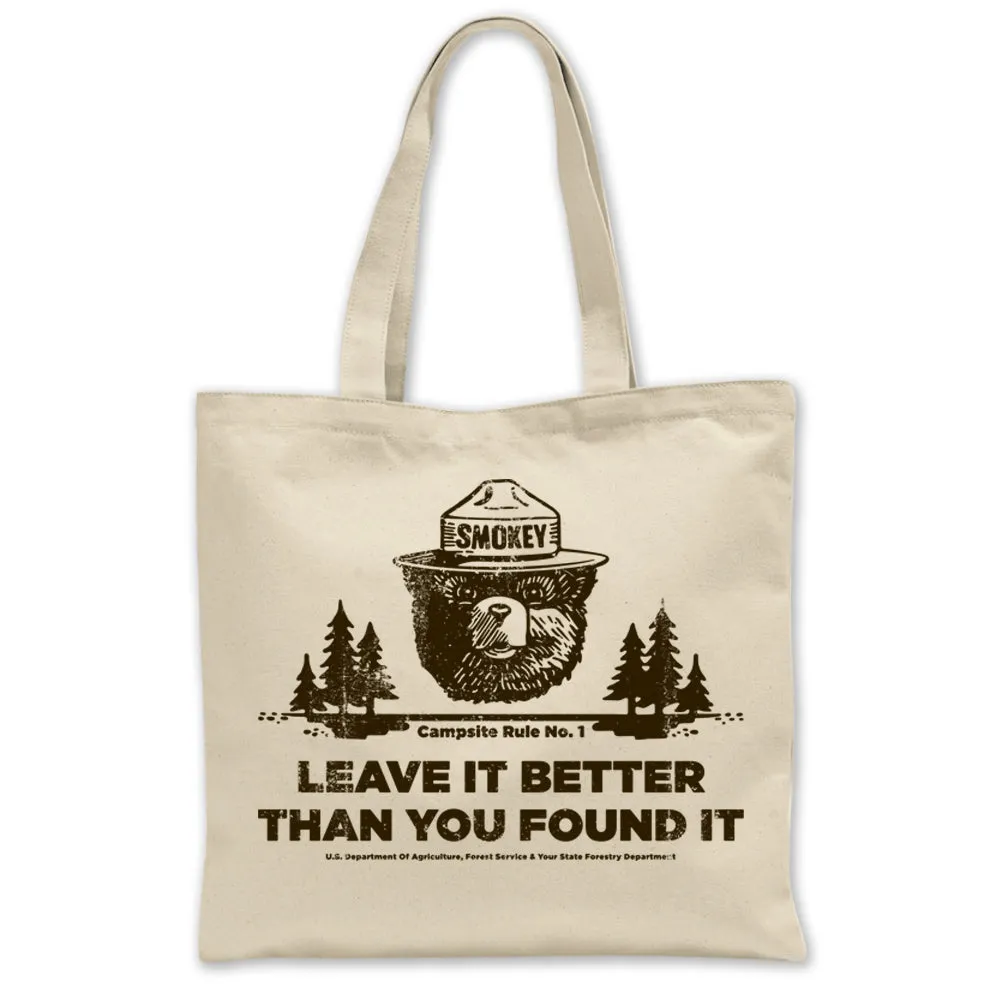 Smokey Bear's Campsite Rule Tote Bag