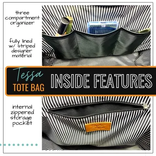 Soccer Mom Gray Tessa Tote Bag