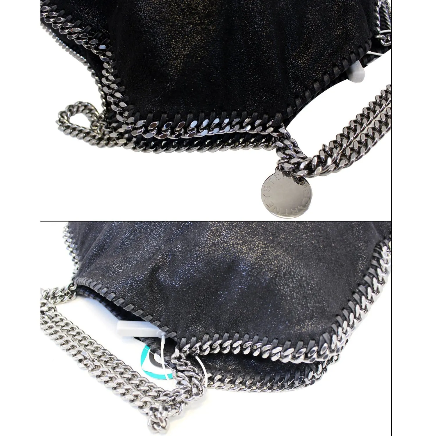 Stella Mccartney Falabella Faux Leather Chain Shoulder Bag Black