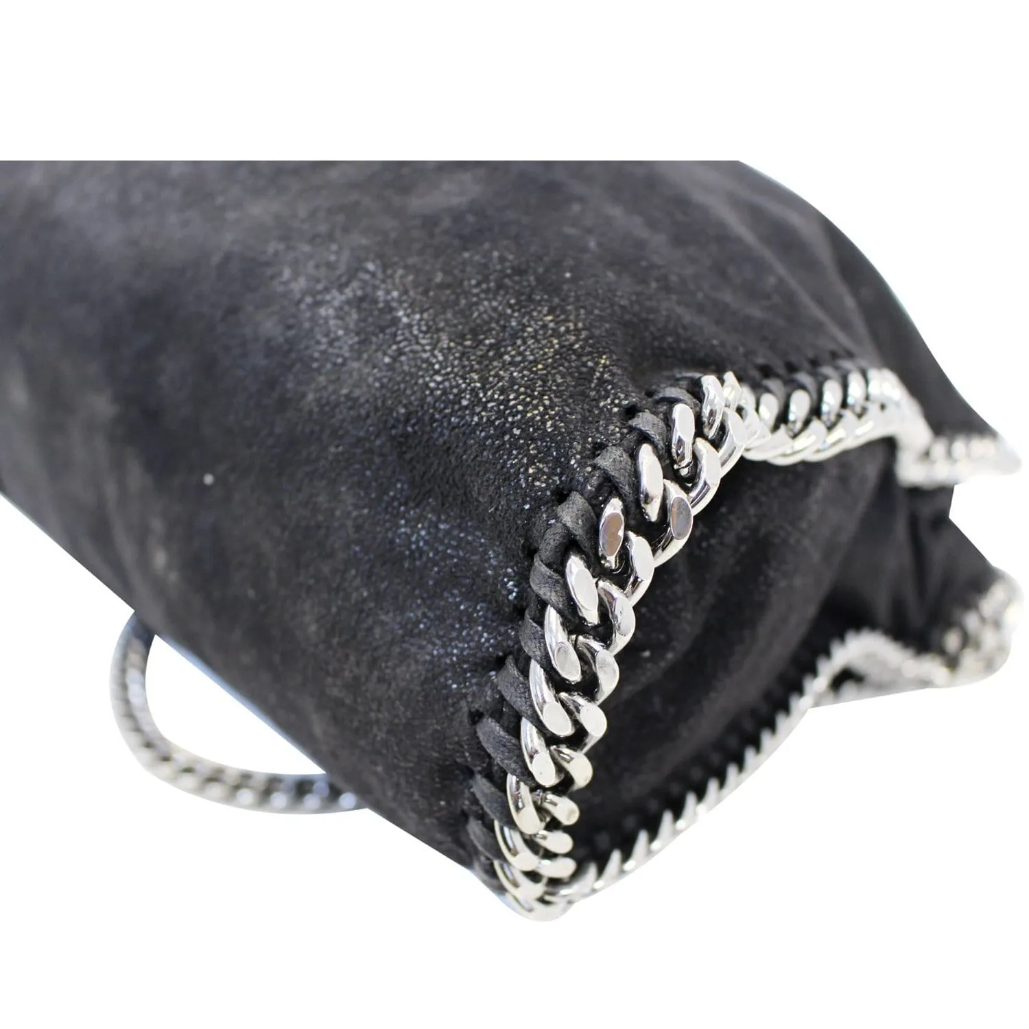 Stella Mccartney Falabella Faux Leather Chain Shoulder Bag Black