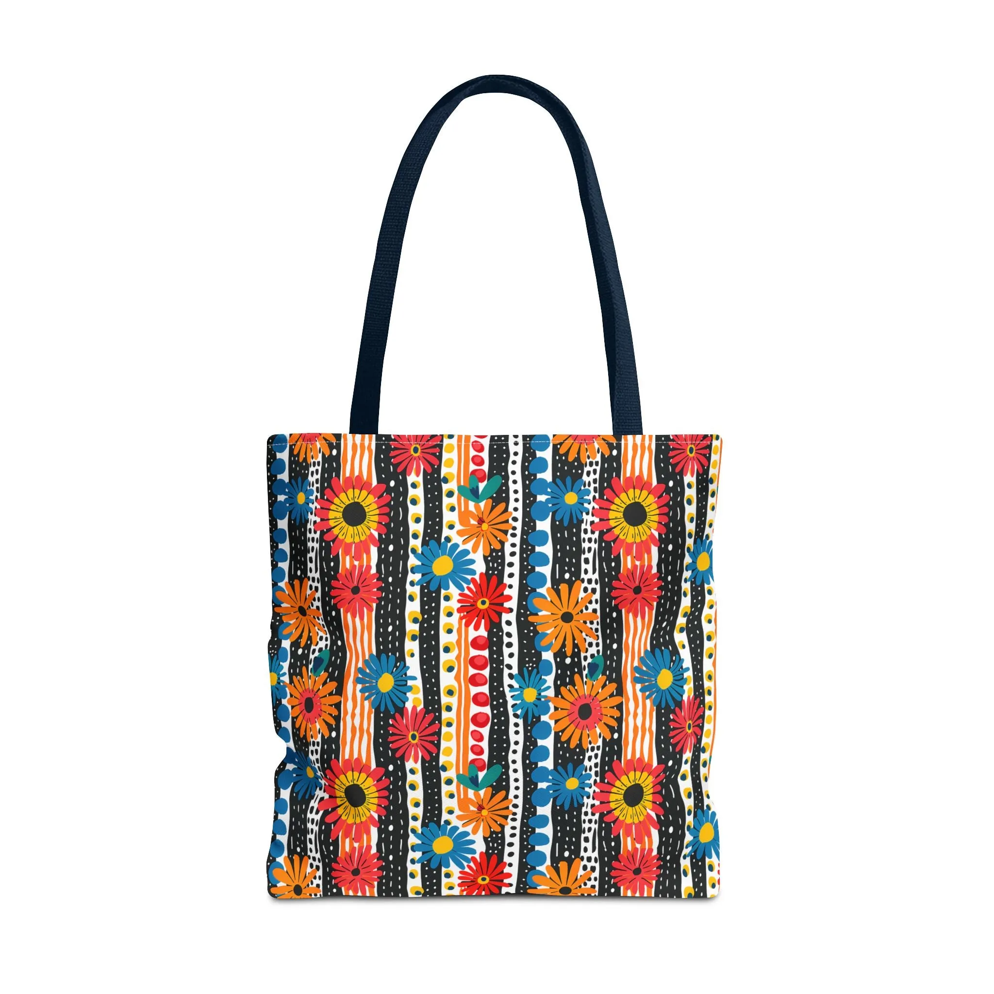Striped Daisy Play Tote Bag - Ad a Pop of Playful Charm to Your Day! Available in 3 sizes.