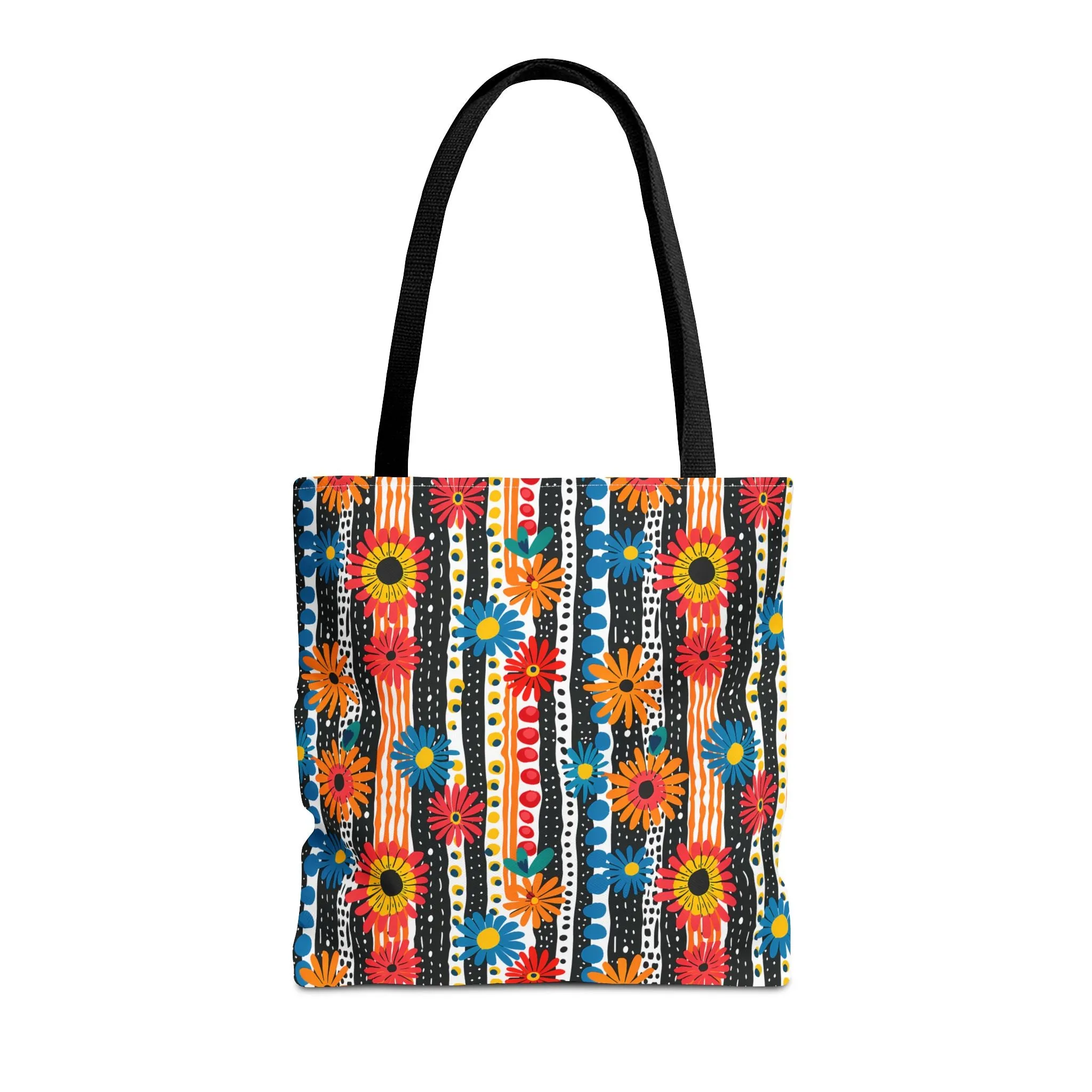 Striped Daisy Play Tote Bag - Ad a Pop of Playful Charm to Your Day! Available in 3 sizes.