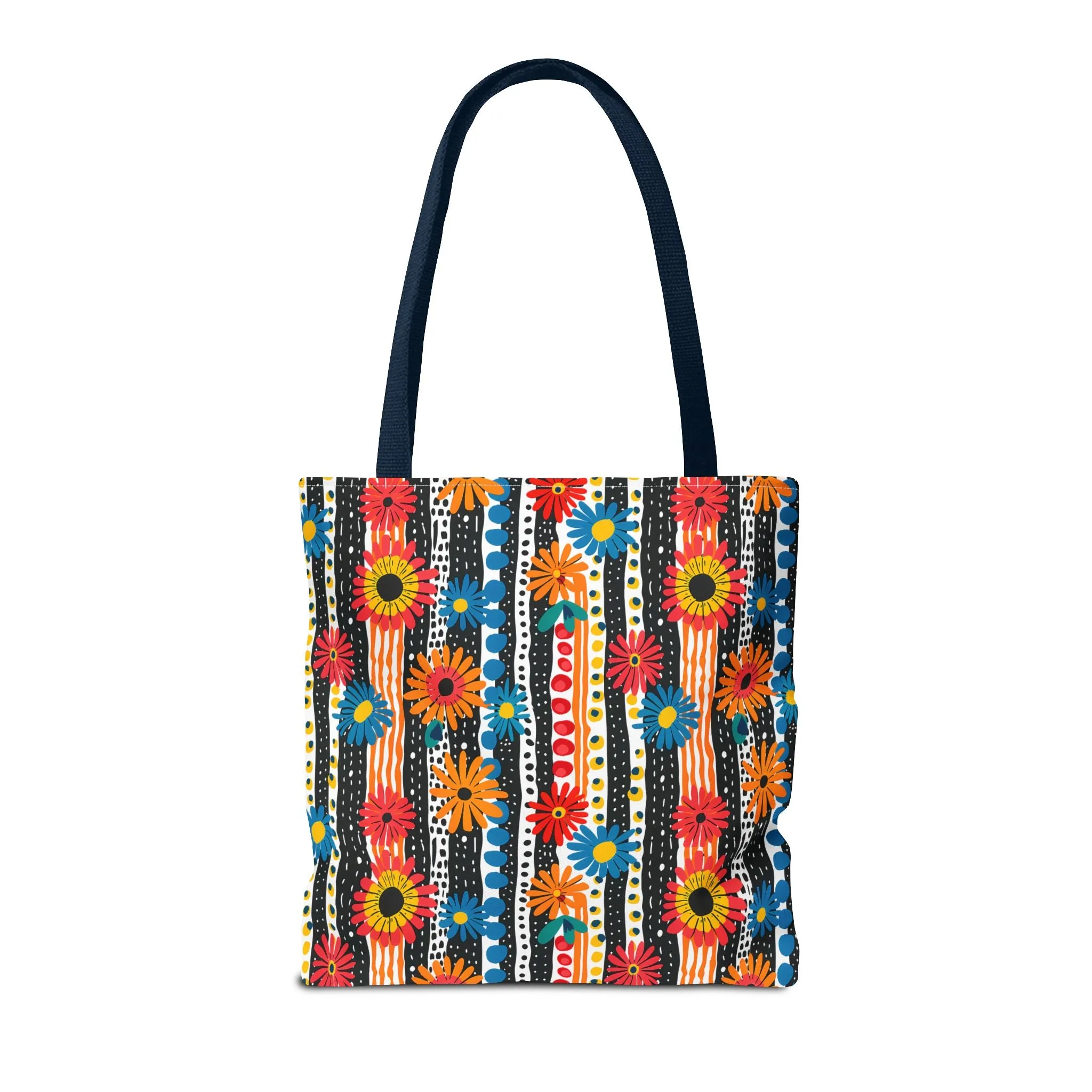 Striped Daisy Play Tote Bag - Ad a Pop of Playful Charm to Your Day! Available in 3 sizes.