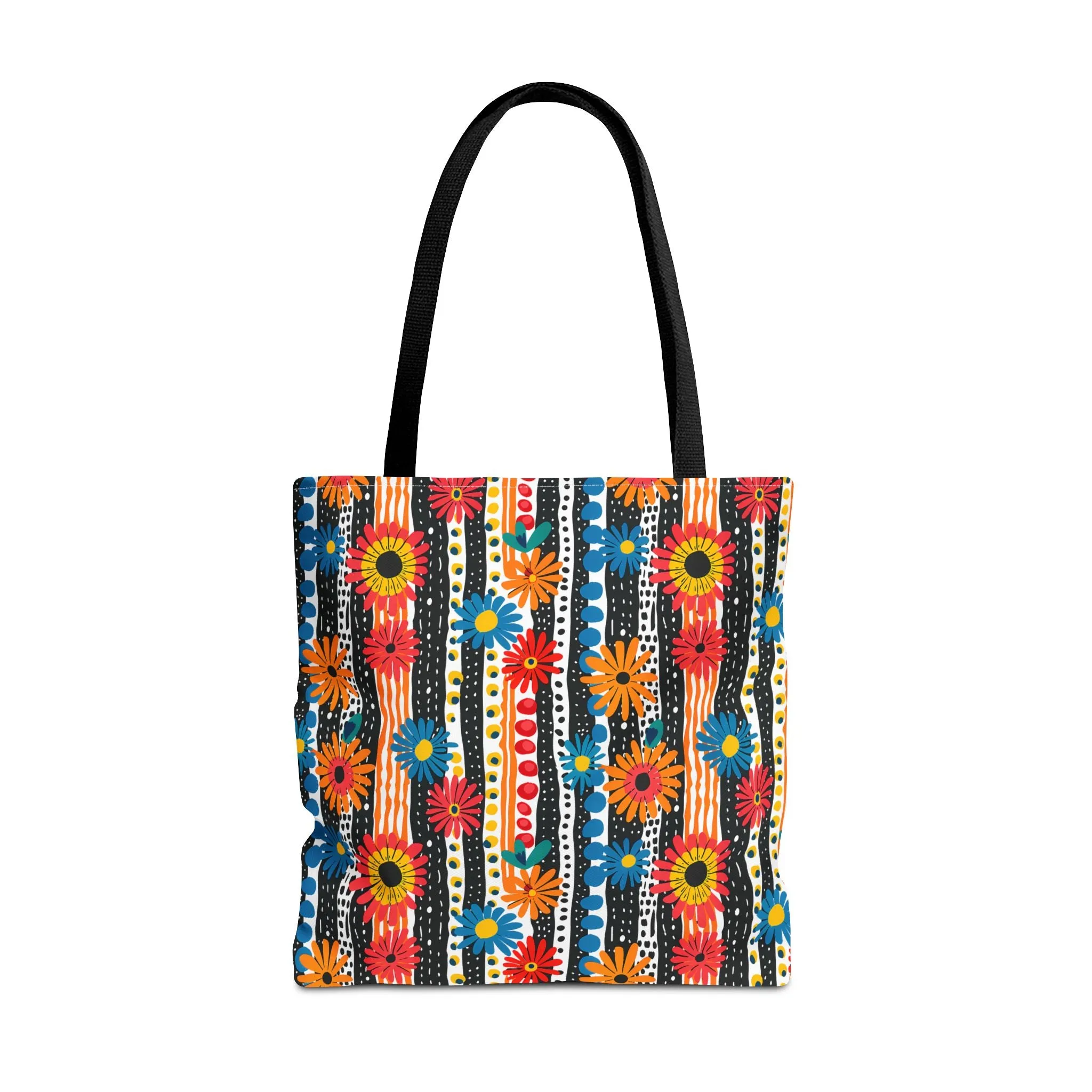 Striped Daisy Play Tote Bag - Ad a Pop of Playful Charm to Your Day! Available in 3 sizes.