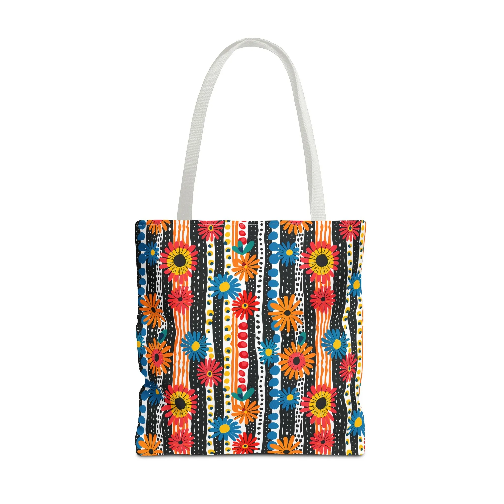 Striped Daisy Play Tote Bag - Ad a Pop of Playful Charm to Your Day! Available in 3 sizes.