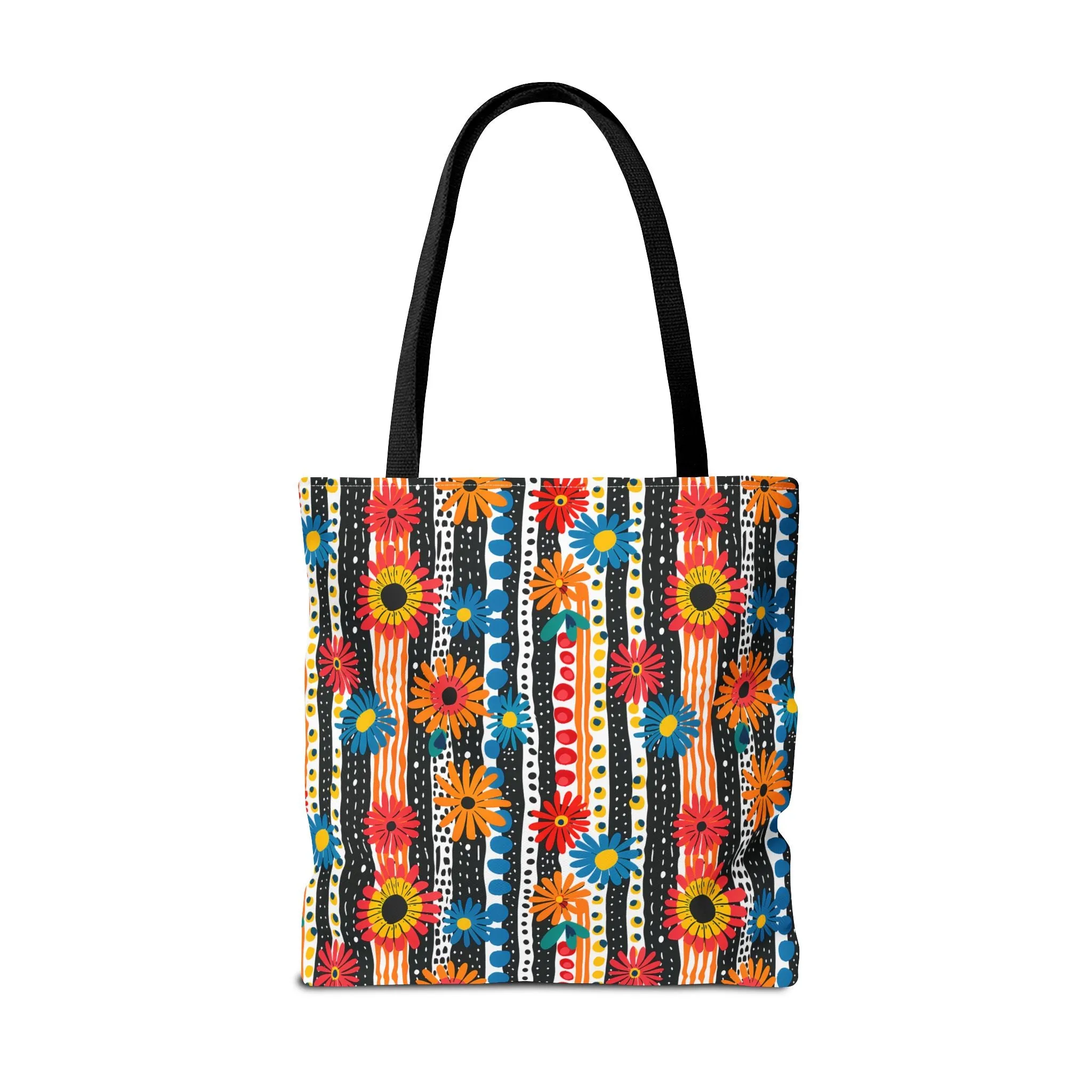 Striped Daisy Play Tote Bag - Ad a Pop of Playful Charm to Your Day! Available in 3 sizes.