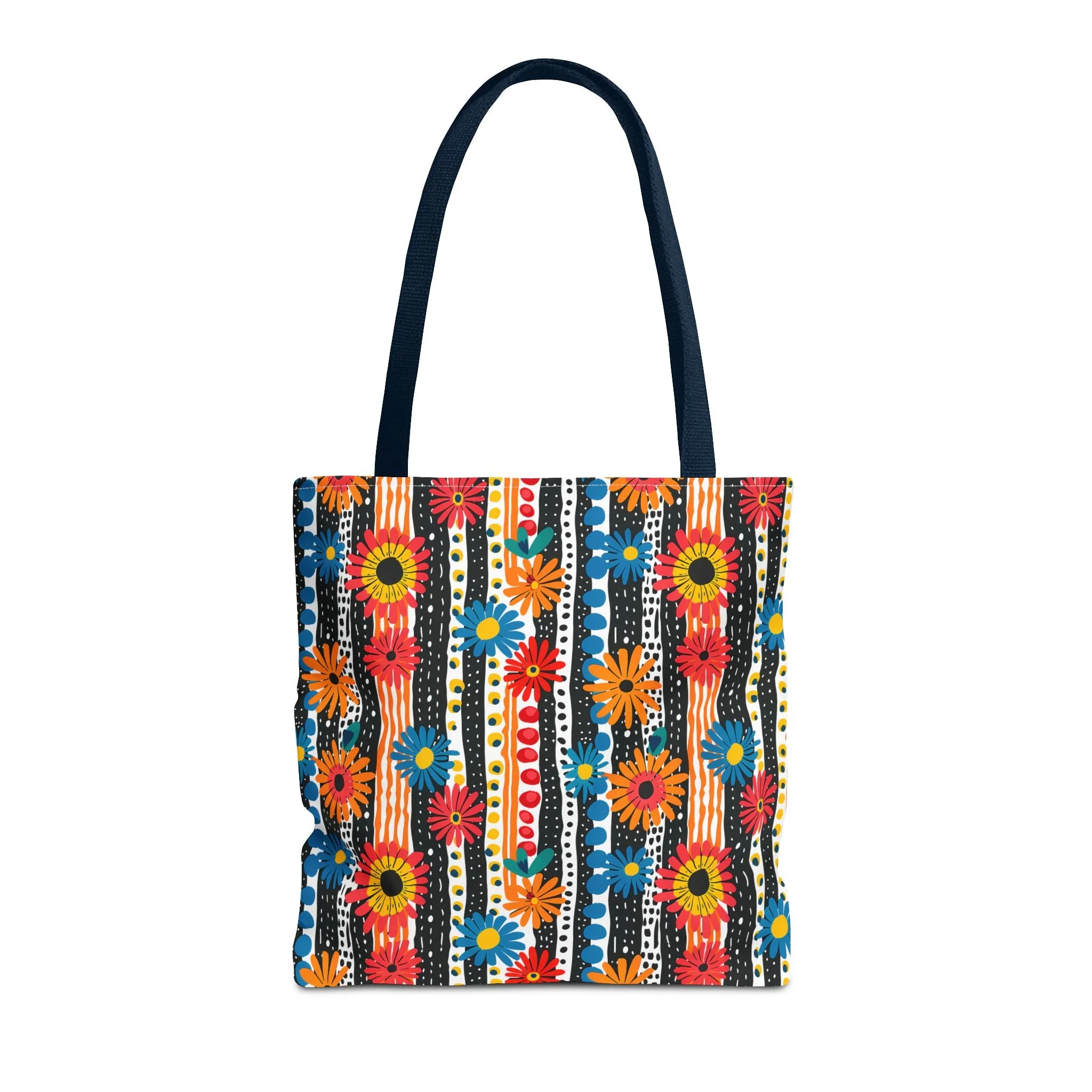 Striped Daisy Play Tote Bag - Ad a Pop of Playful Charm to Your Day! Available in 3 sizes.
