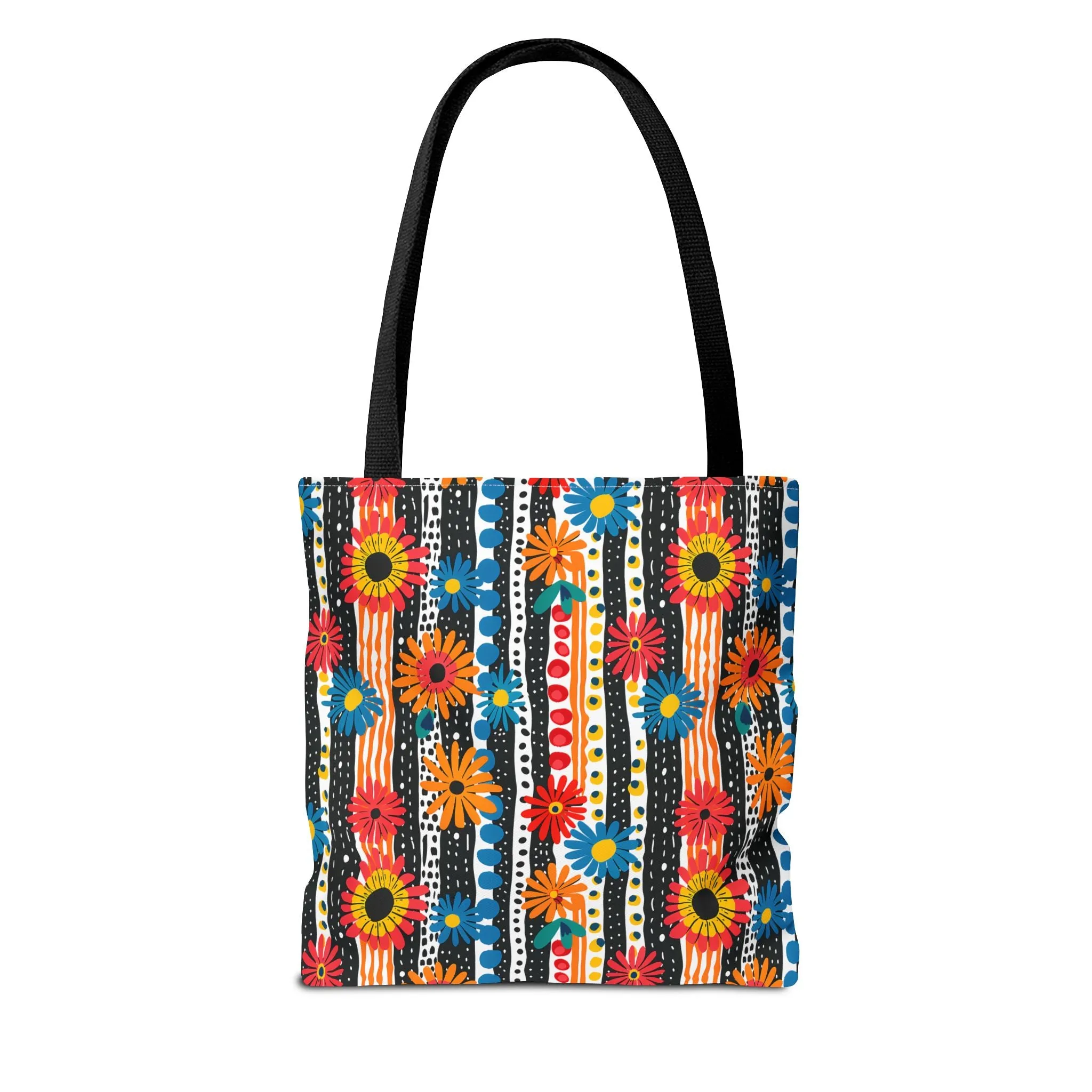 Striped Daisy Play Tote Bag - Ad a Pop of Playful Charm to Your Day! Available in 3 sizes.