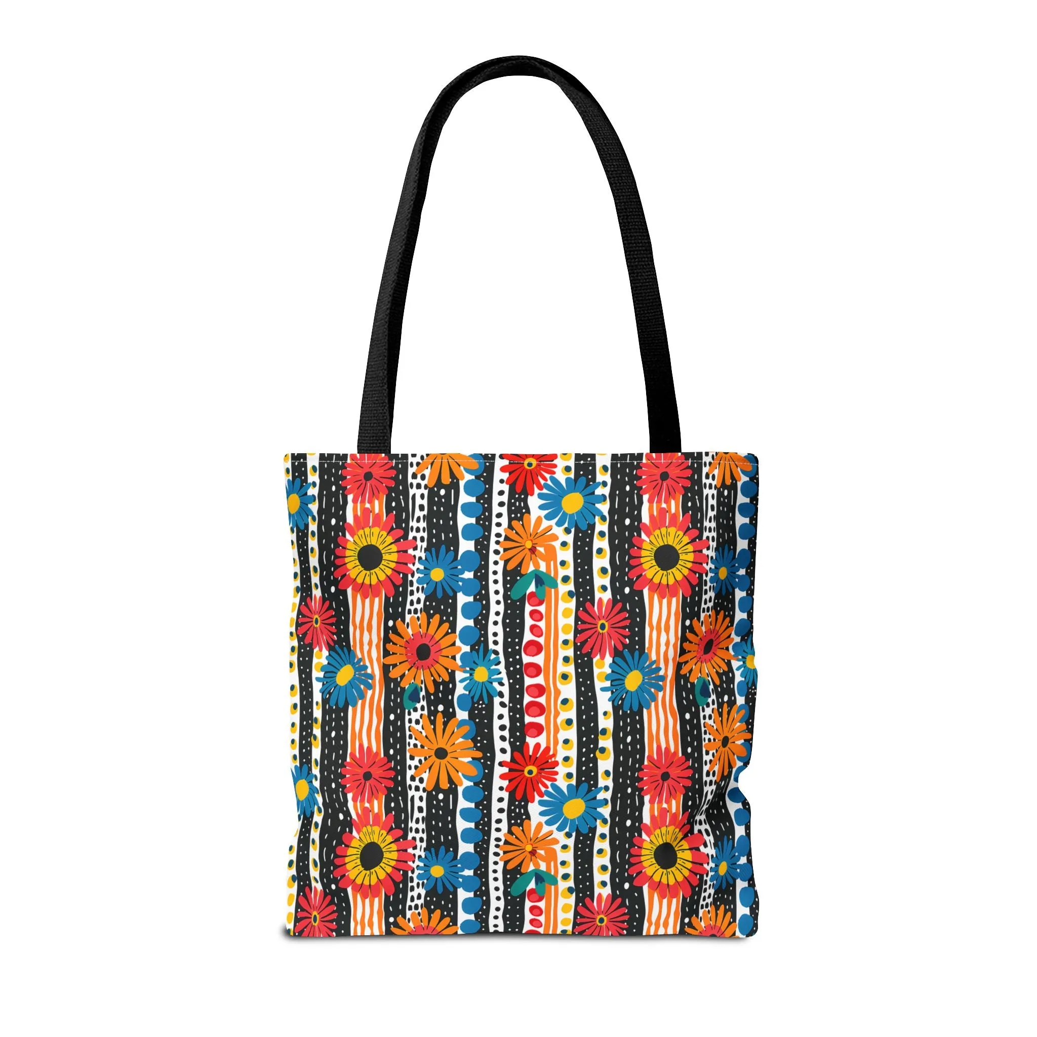 Striped Daisy Play Tote Bag - Ad a Pop of Playful Charm to Your Day! Available in 3 sizes.