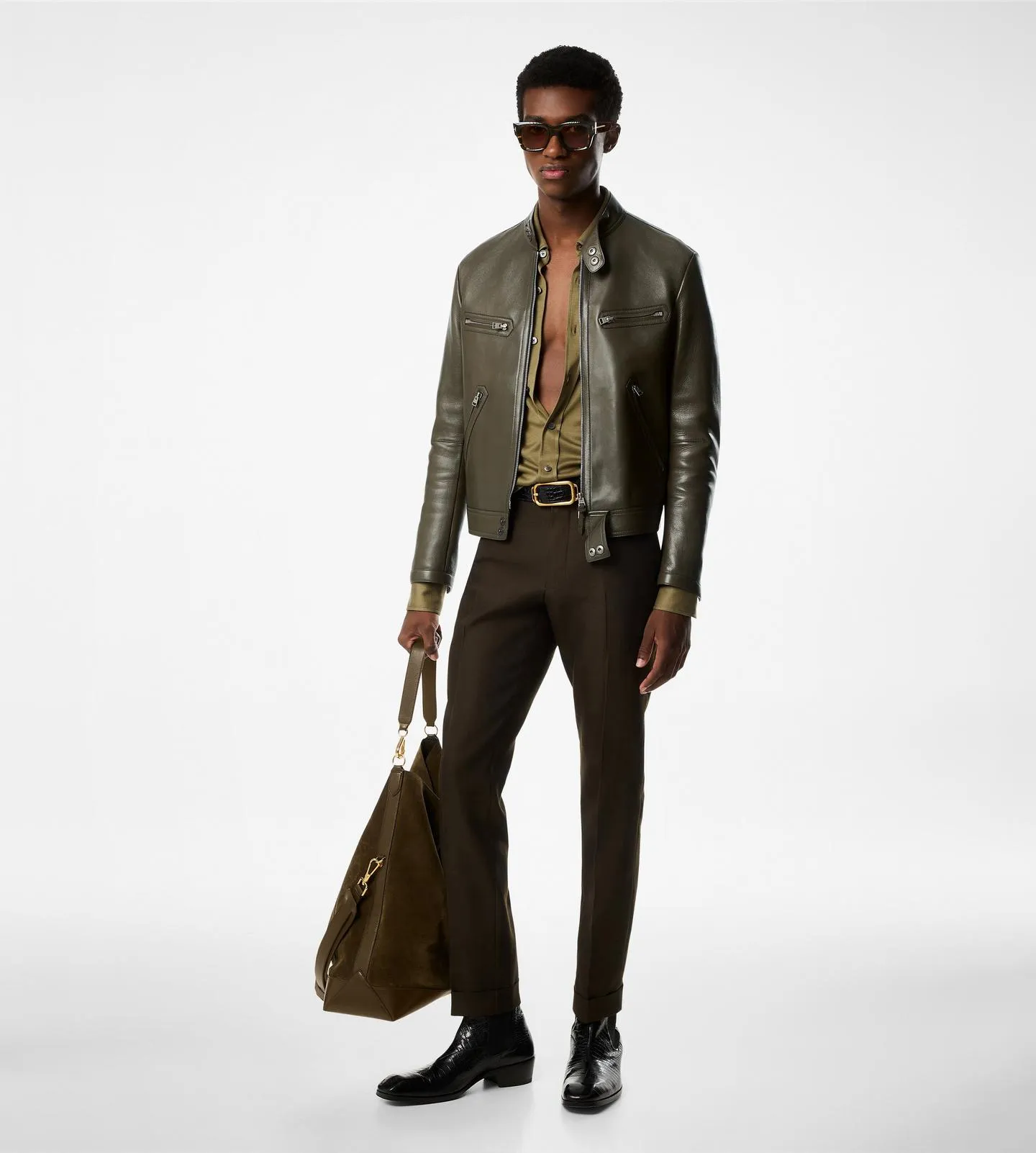 Suede Two Strap Tote