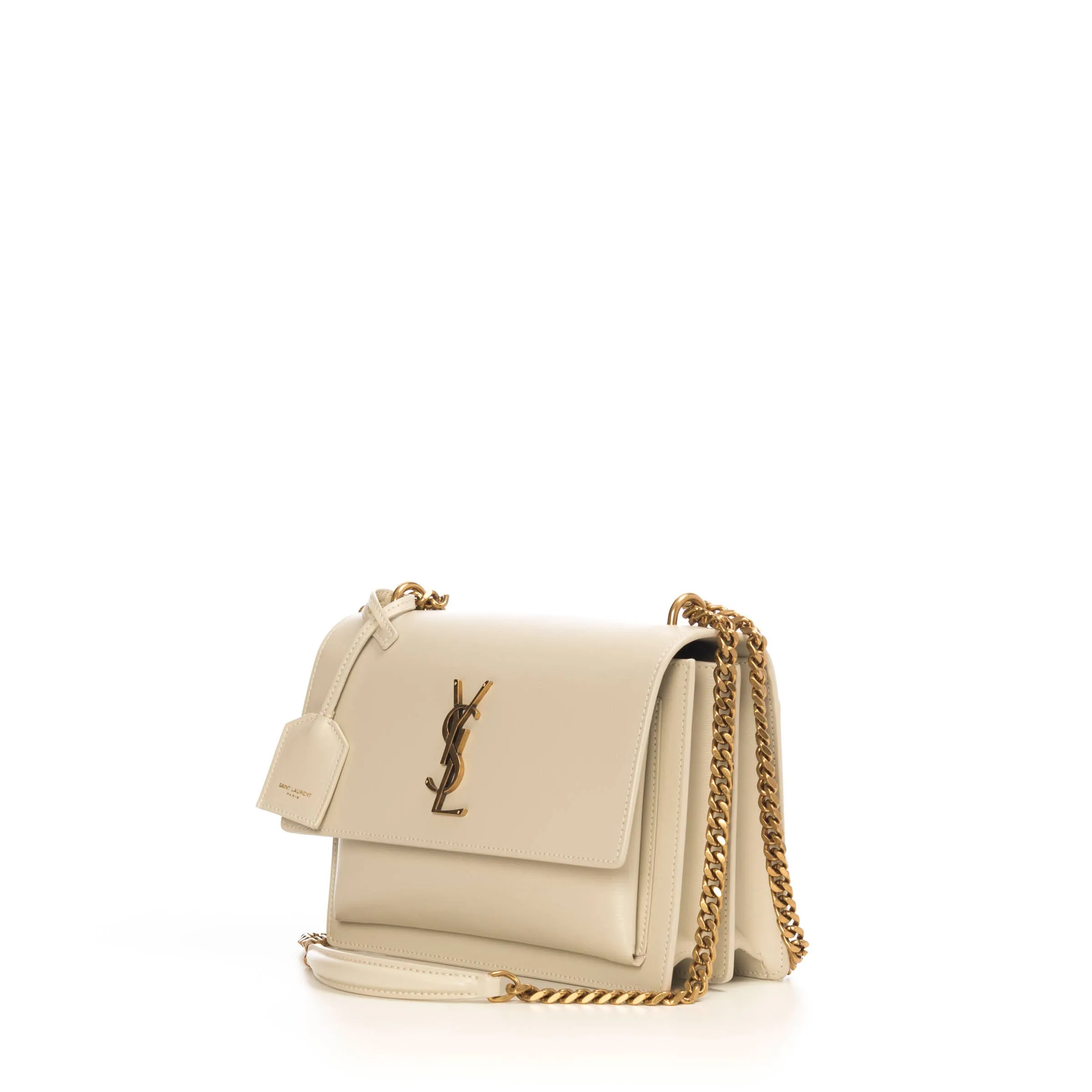 Sunset Medium In Smooth Vintage White Leather