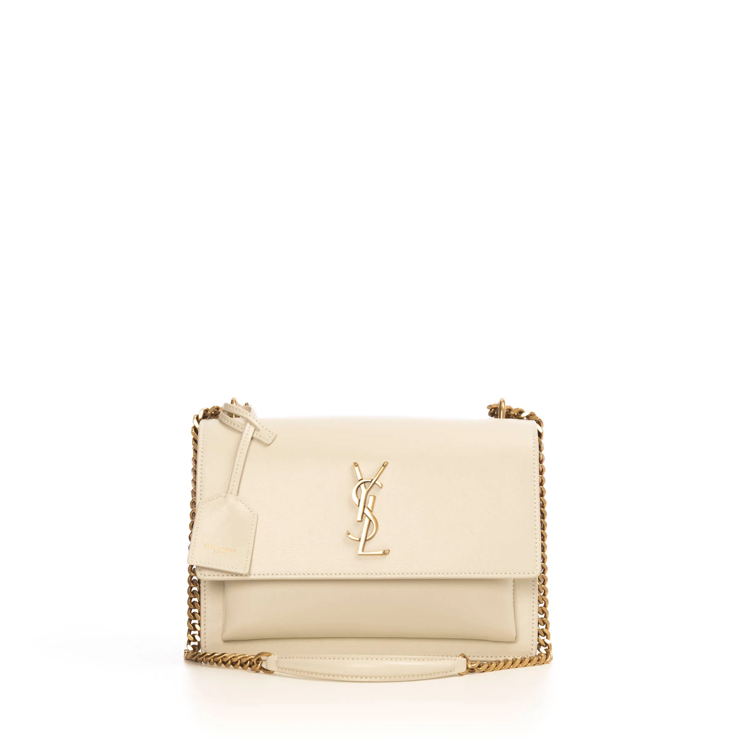 Sunset Medium In Smooth Vintage White Leather
