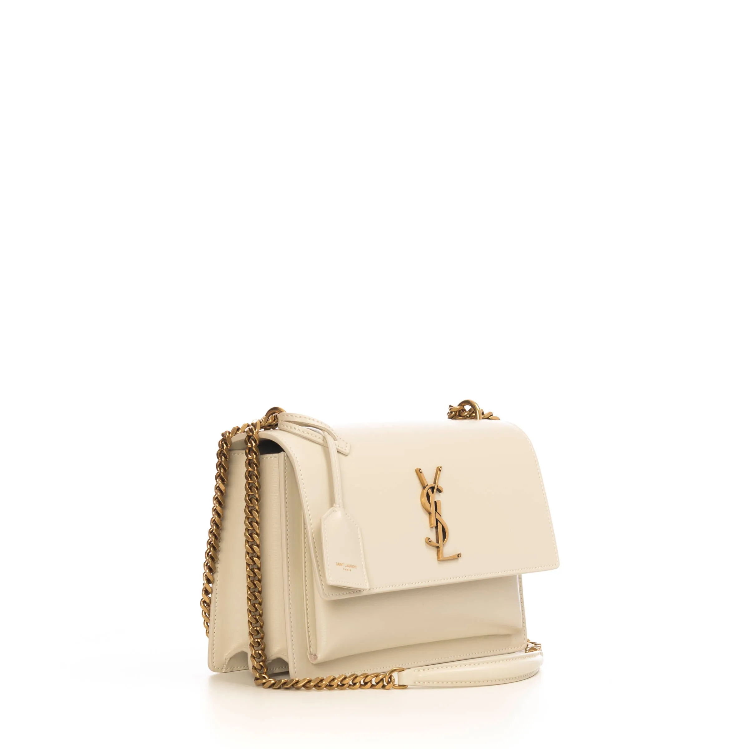 Sunset Medium In Smooth Vintage White Leather