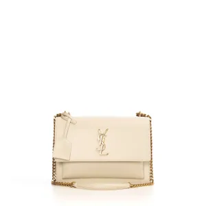 Sunset Medium In Smooth Vintage White Leather