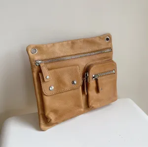 Tan Leather Utility Bag