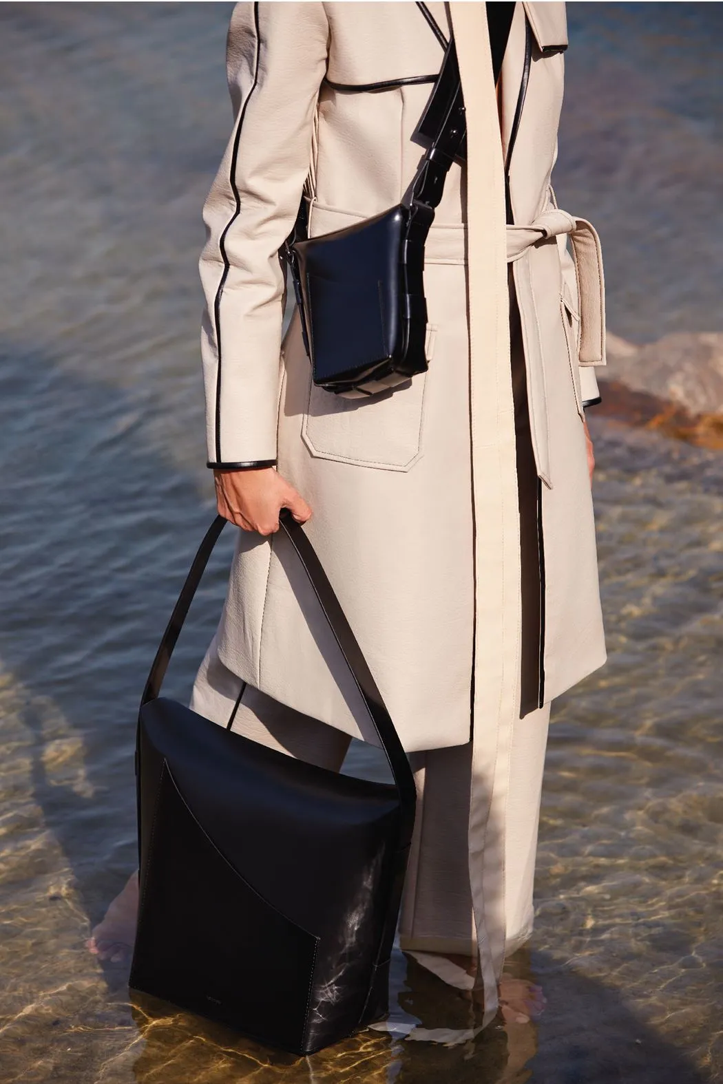 Tanned   I   Lapped Tote    Shoulder, tote  Black  TO/LT-BLK  I Leather Bag
