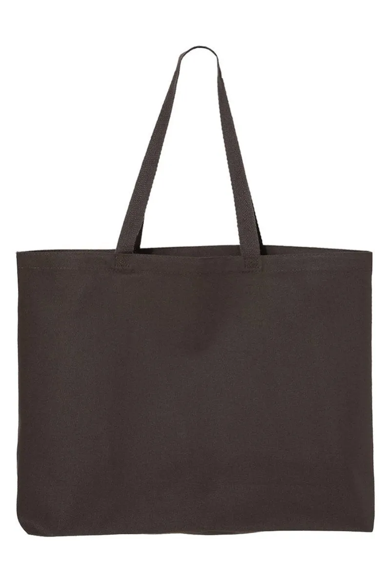 Teal Checkered Daisy Mama Canvas Jumbo Tote