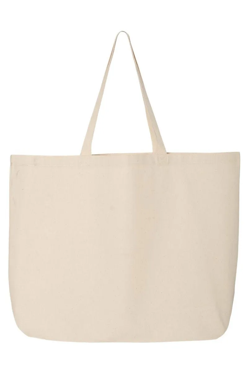 Teal Checkered Daisy Mama Canvas Jumbo Tote