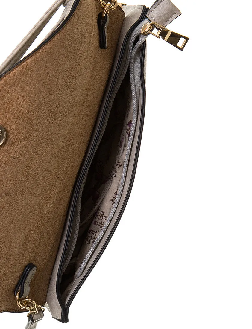 The Ana Laser Cut Messenger - Beige