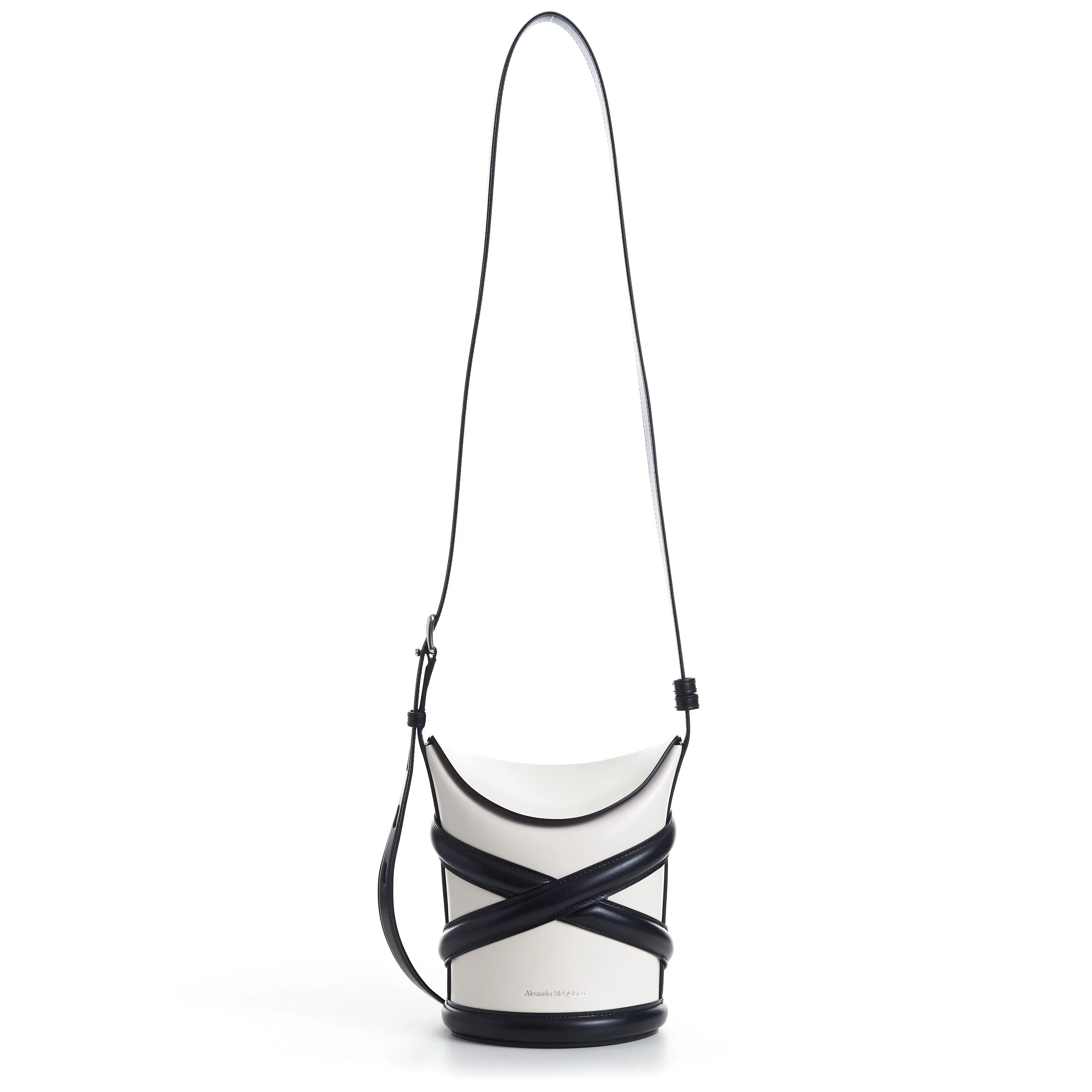The Curve Bucket Bag - Ivory, Harness, Shoulder Strap