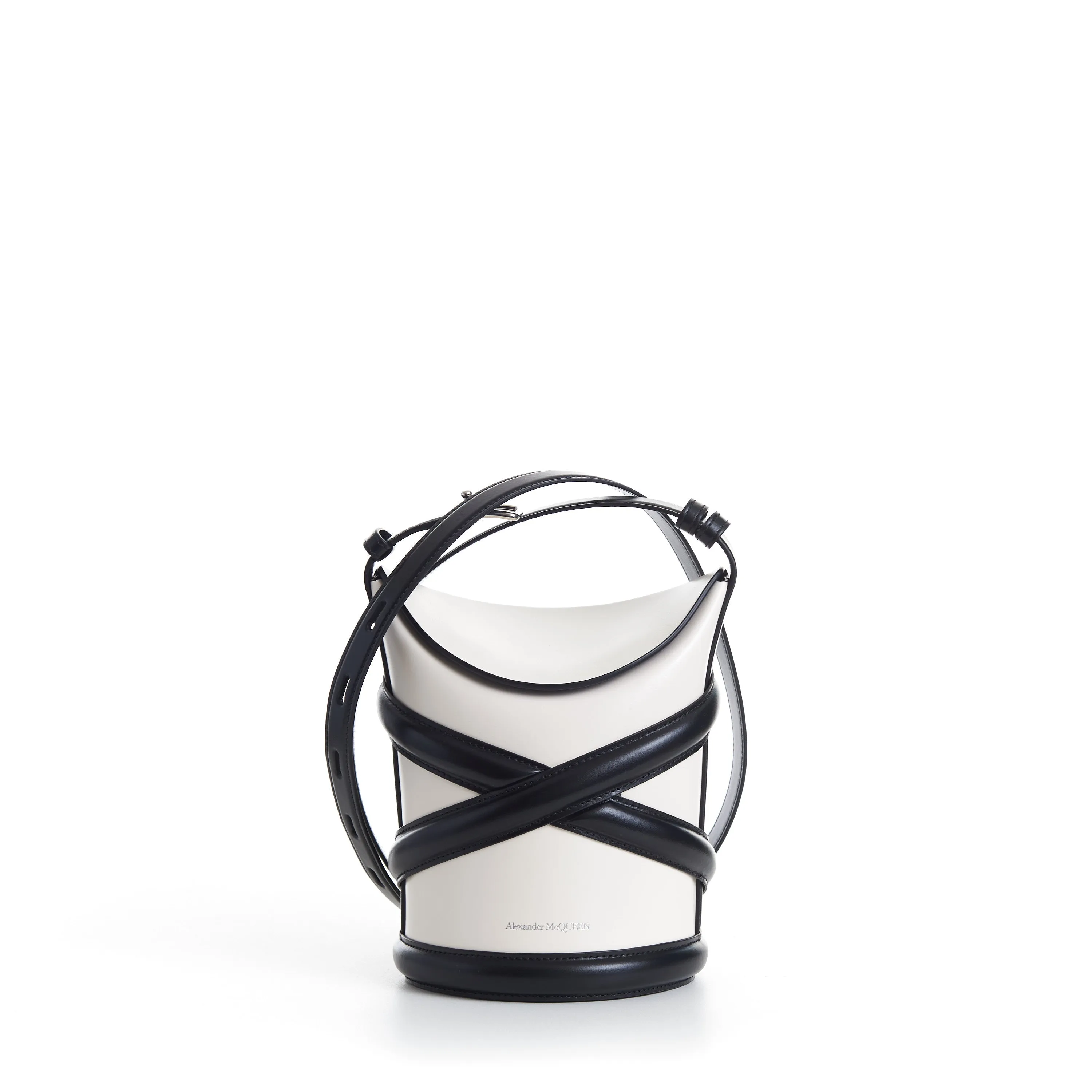 The Curve Bucket Bag - Ivory, Harness, Shoulder Strap