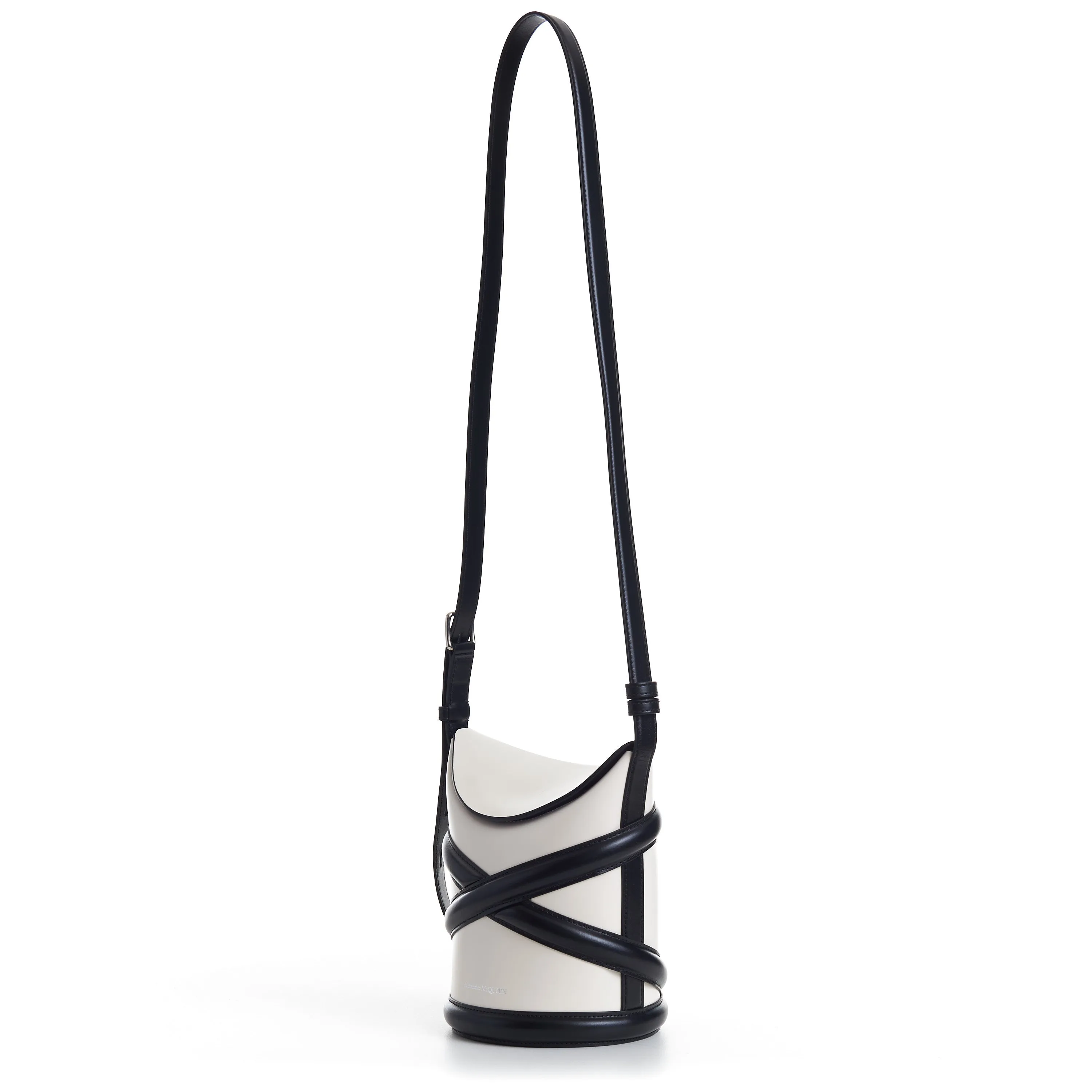 The Curve Bucket Bag - Ivory, Harness, Shoulder Strap