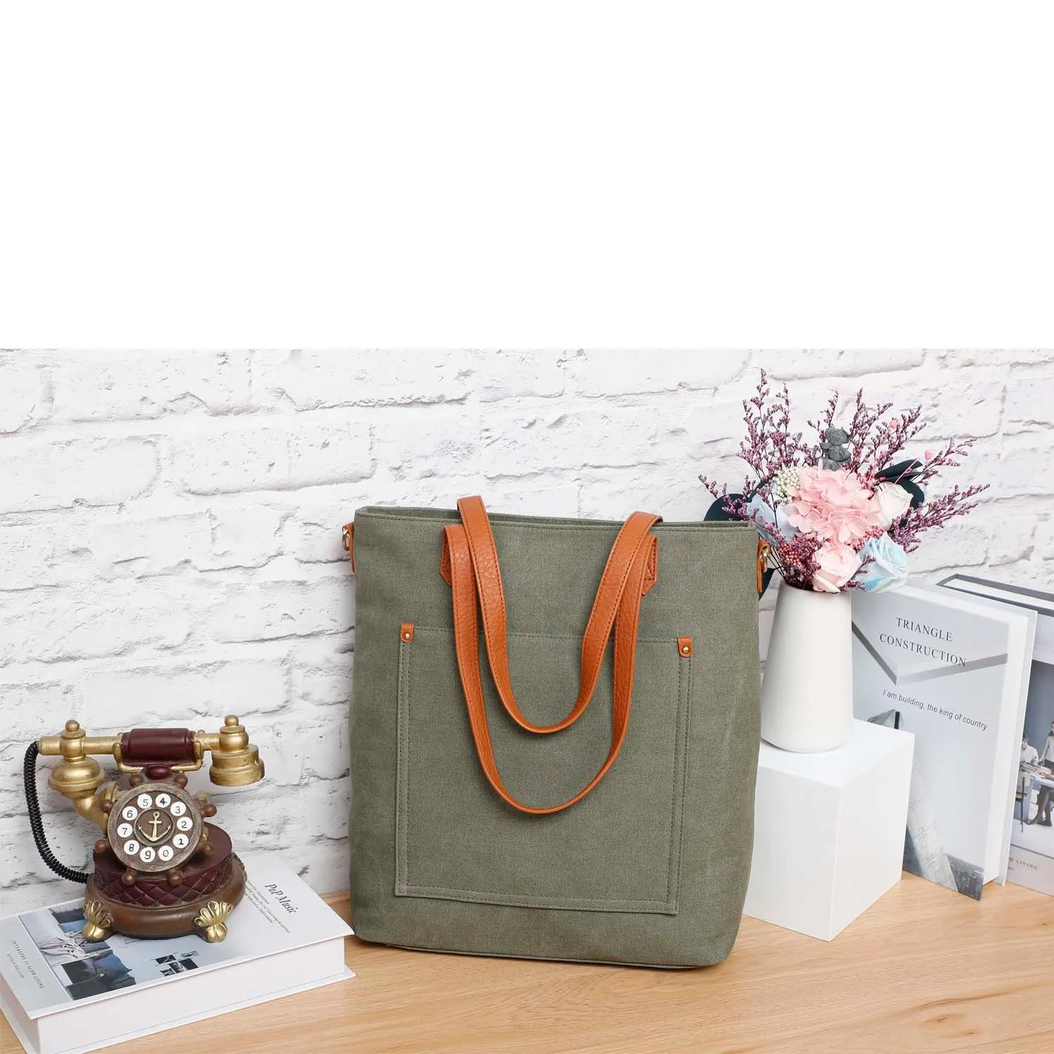 The Katrina Canvas Tote - Iron